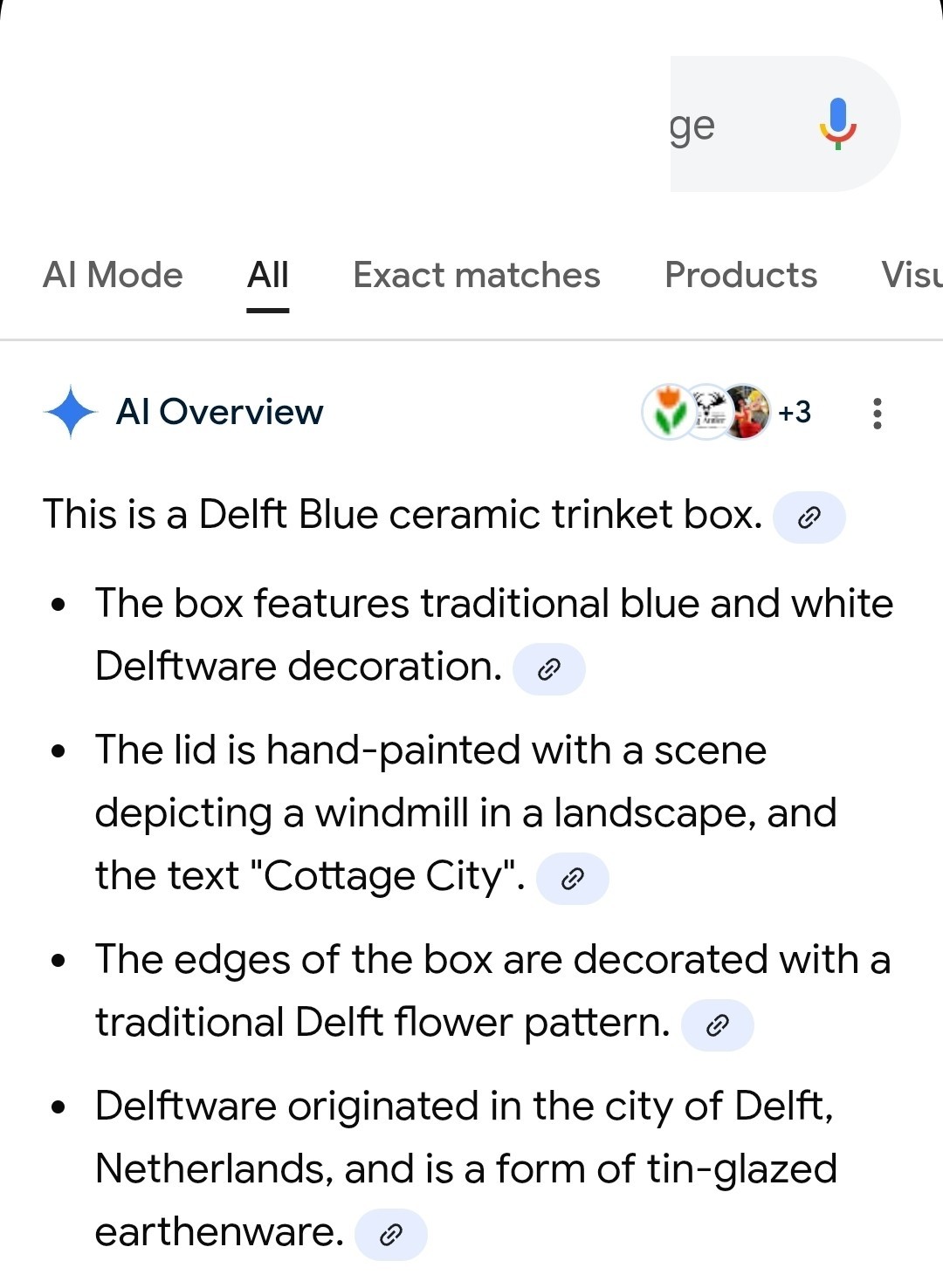 Delft Style Ceramic Trinket Box & Lid Handpainted Blue Holland Windmill 955