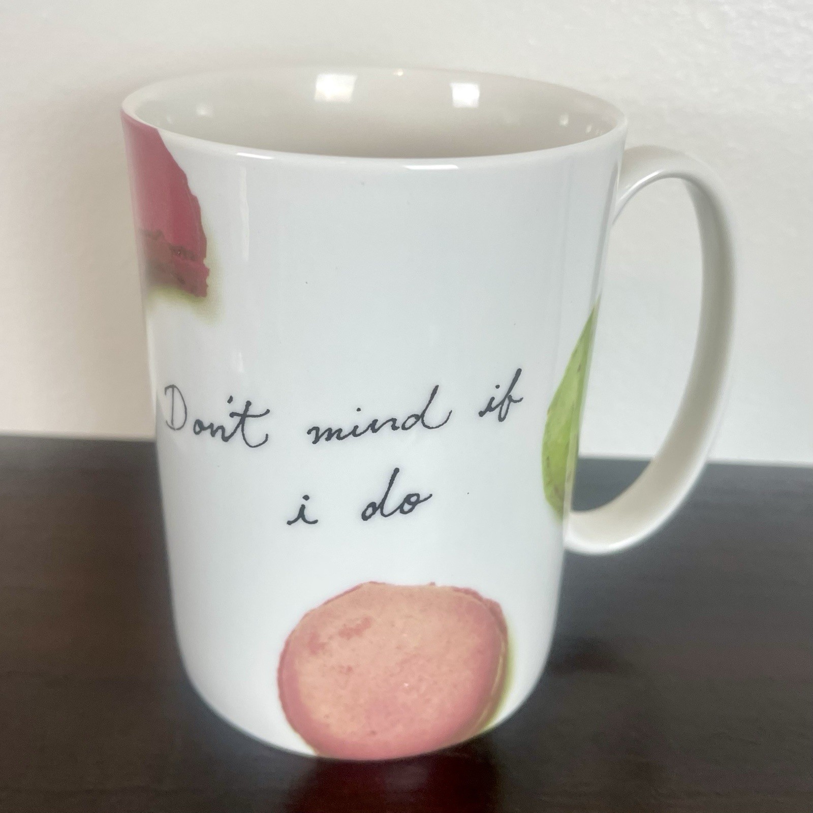 Lenox x Kate Spade New York Mug Ceramic SNAP HAPPY Macaroons Don’t Mind If I Do