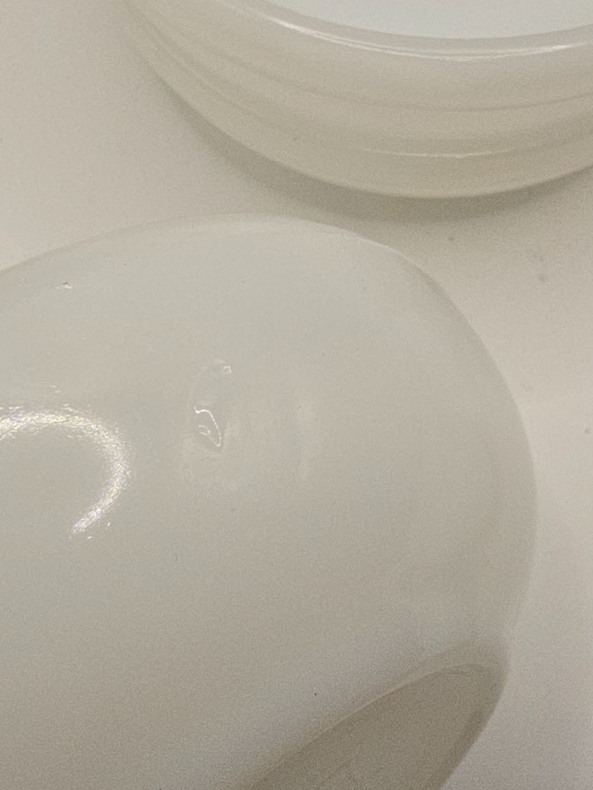 Glasbake Bowls w/ Handles 11 oz. Set of 4 White Milk Glass J2663 USA Vintage