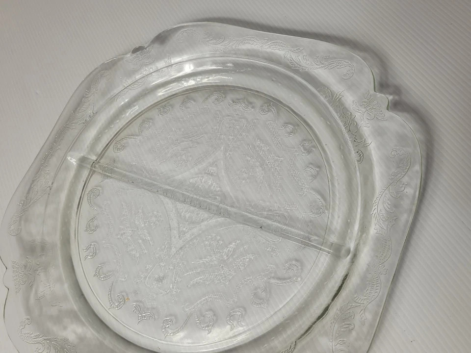 Recollection 10-1/4” Divided Relish Crystal Dish #4728 Indiana Glass Company￼
