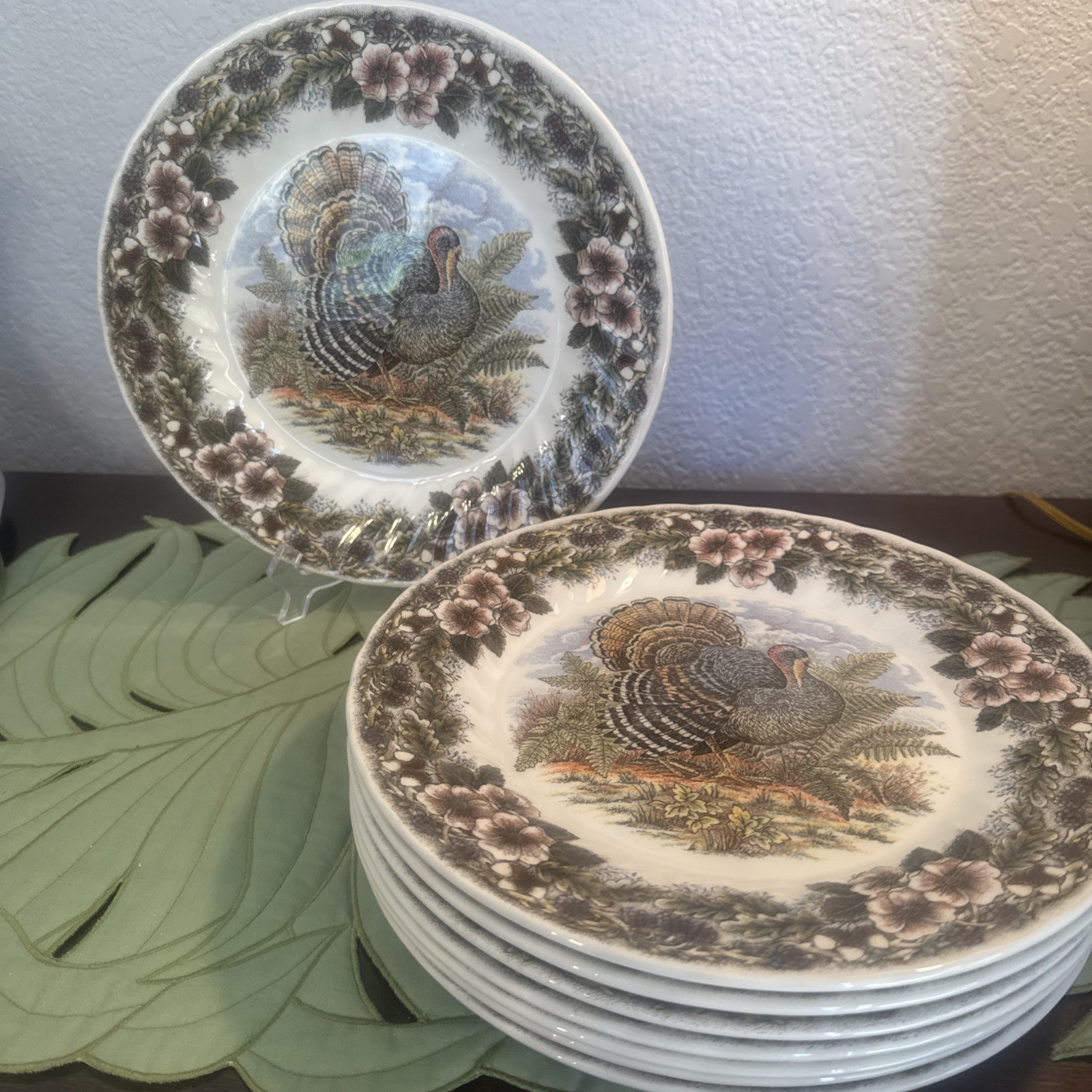 CHURCHILL ENGLAND Myott 8 THANKSGIVING MYOTT 10”DINNER plates mint