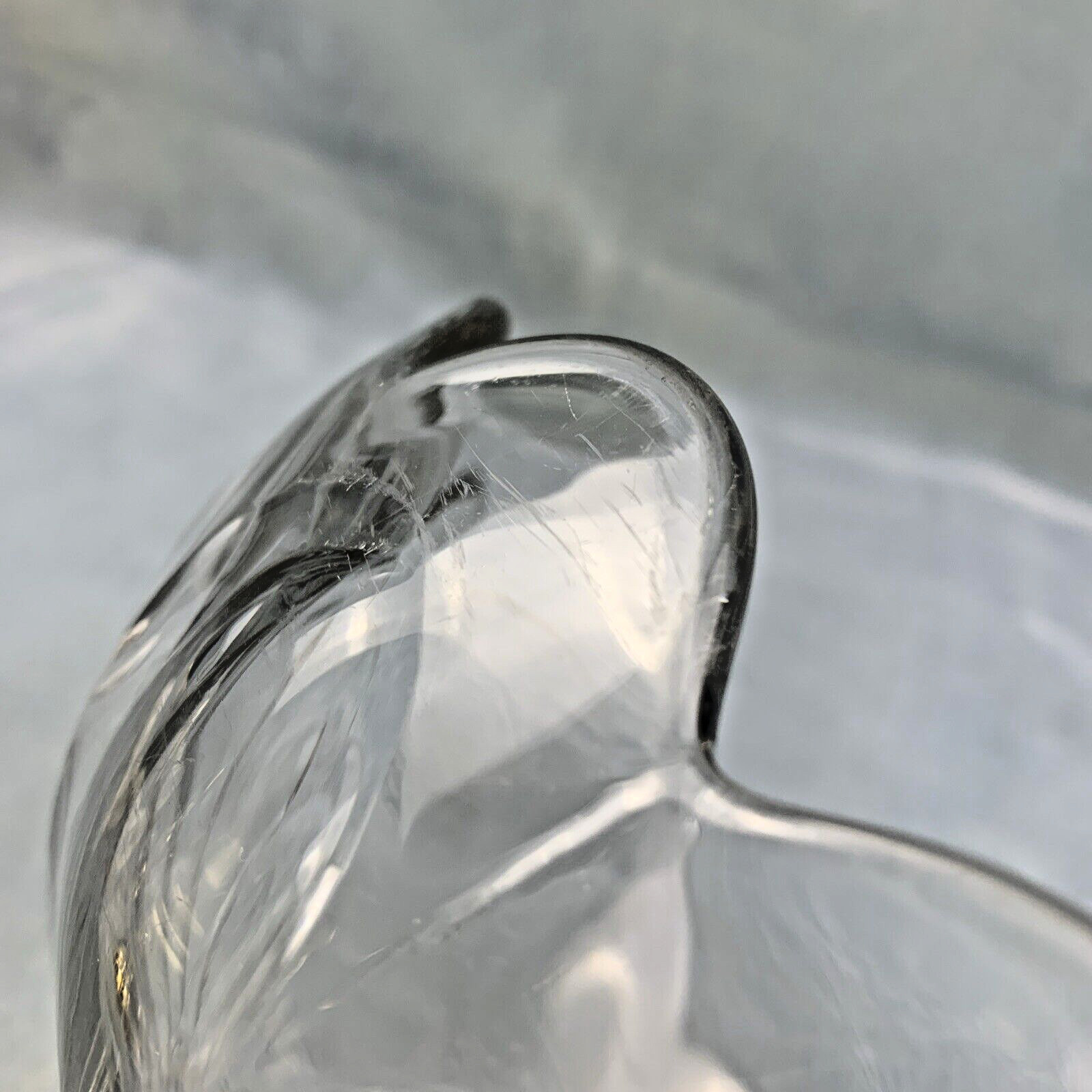 Heisey Signed Glass Priscilla Clear Paneled 8 1/4″ Round Compote 1905-1933 Used