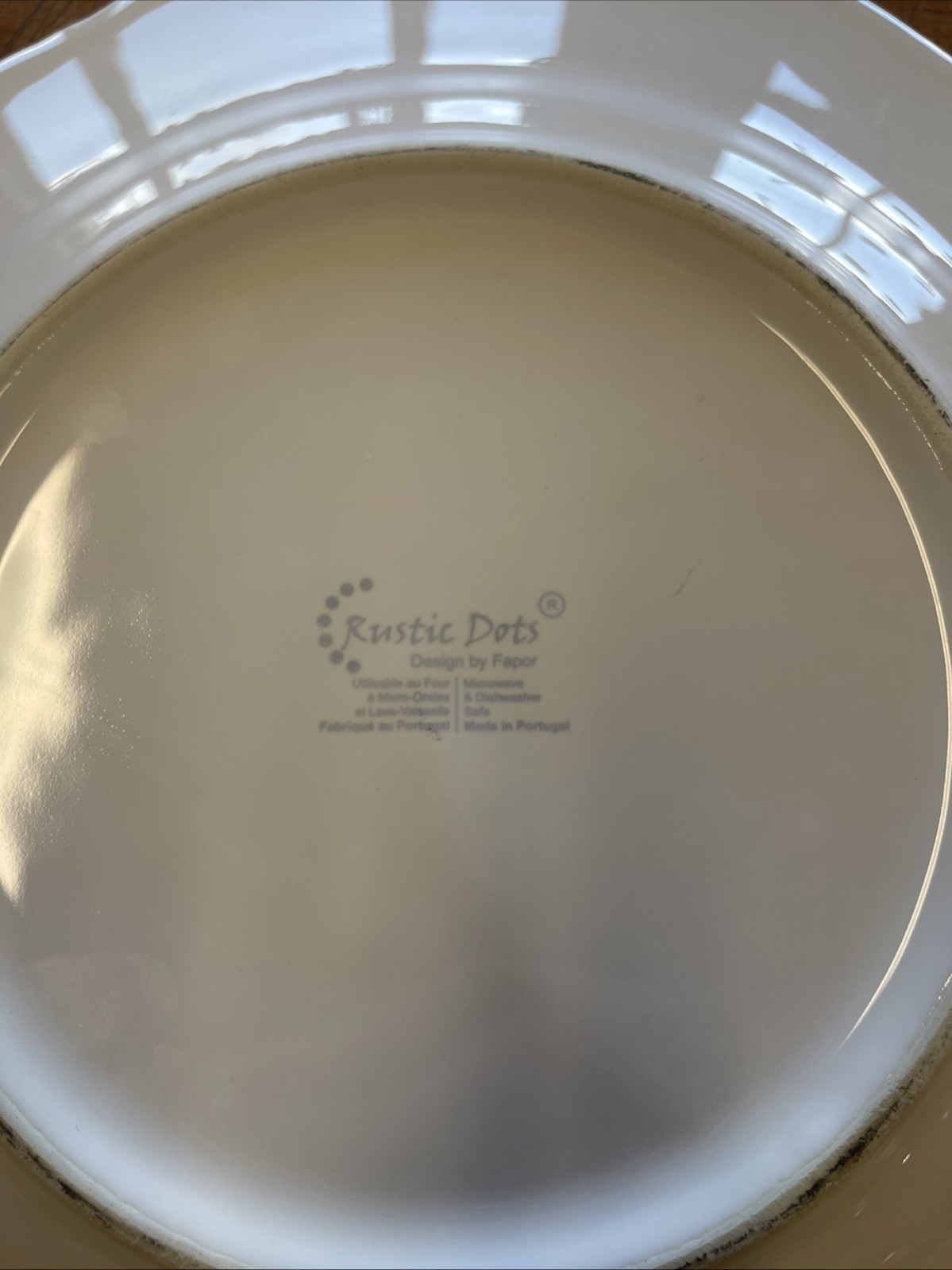 Fapor Portugal RUSTIC DOTS WHITE Dinner Plate 11 3/4 in 1 ea 3 available