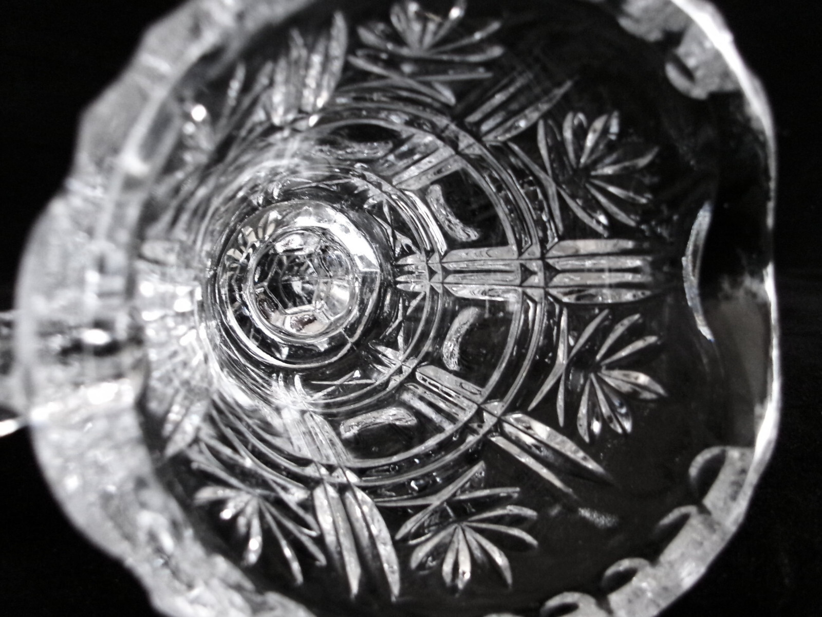 Vintage Clear Glass Crystal Footed Creamer And Sugar Bowl With Lid