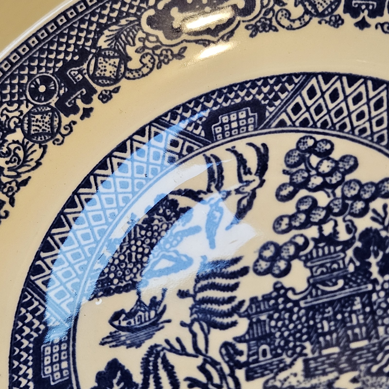 Willow Ware Royal China Underglaze 2 Bread Plates And 2 Saucers, 4 Total Plates