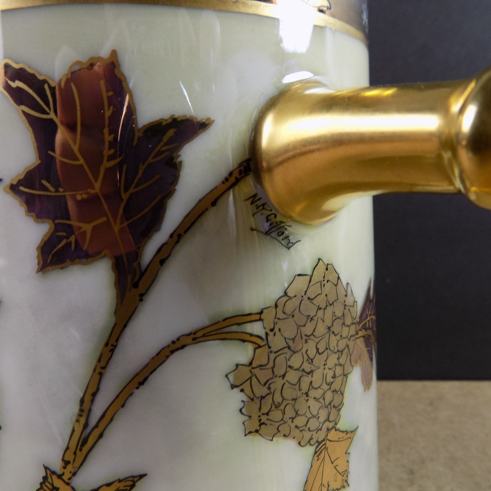 Pickard Limoges Porcelain Pitcher Hand Painted Signed N.R. Gifford VGC