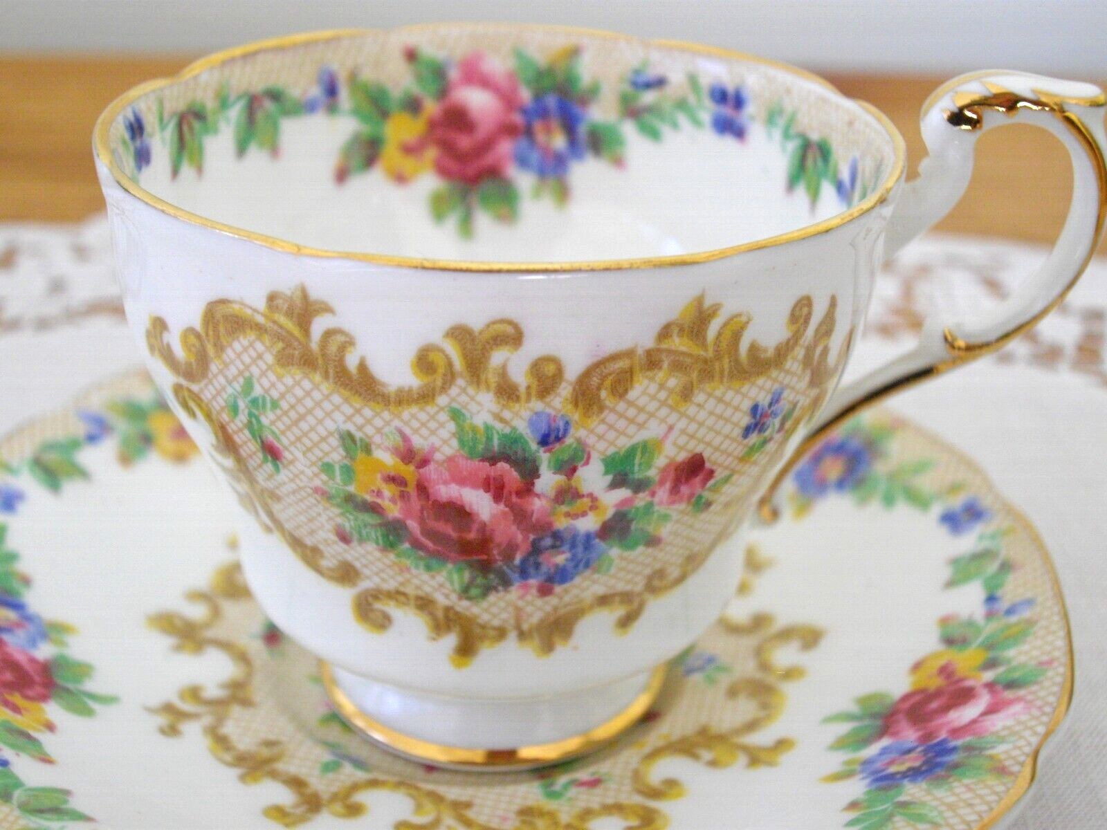 Vintage Paragon TAPESTRY Demitasse Cup + Saucer England ~