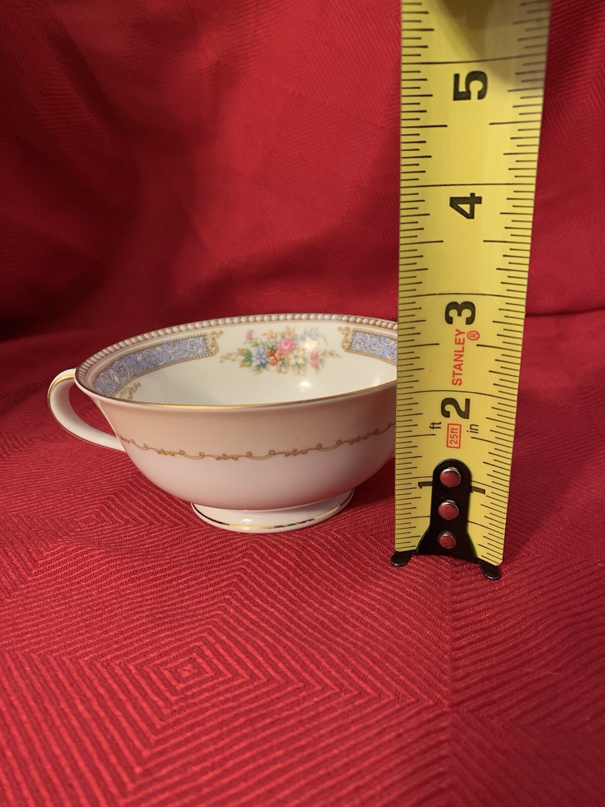 Noritake Troyon Cream Soup Bowls in Bone China Floral w/Gold Trim Quantity Avail