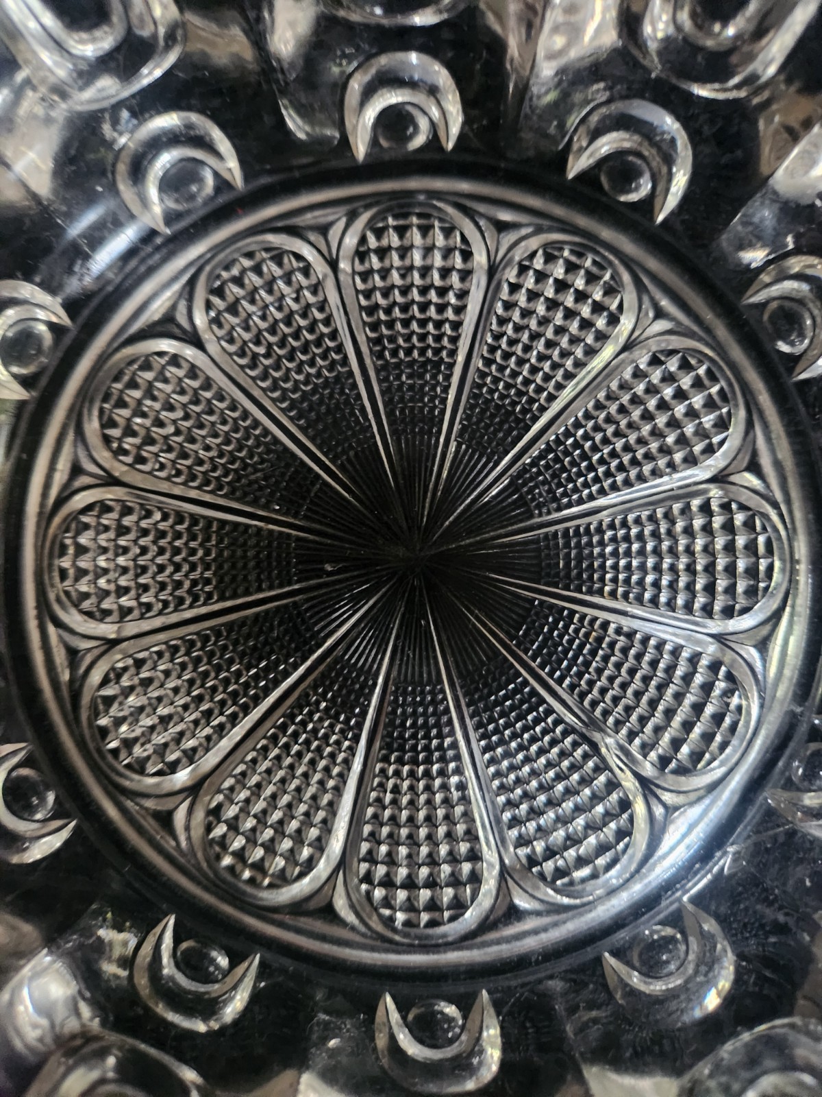 Vintage Clear Glass Bowl or Deep Dish with Fluted Top • 6¼”×6¼”×2⅞”