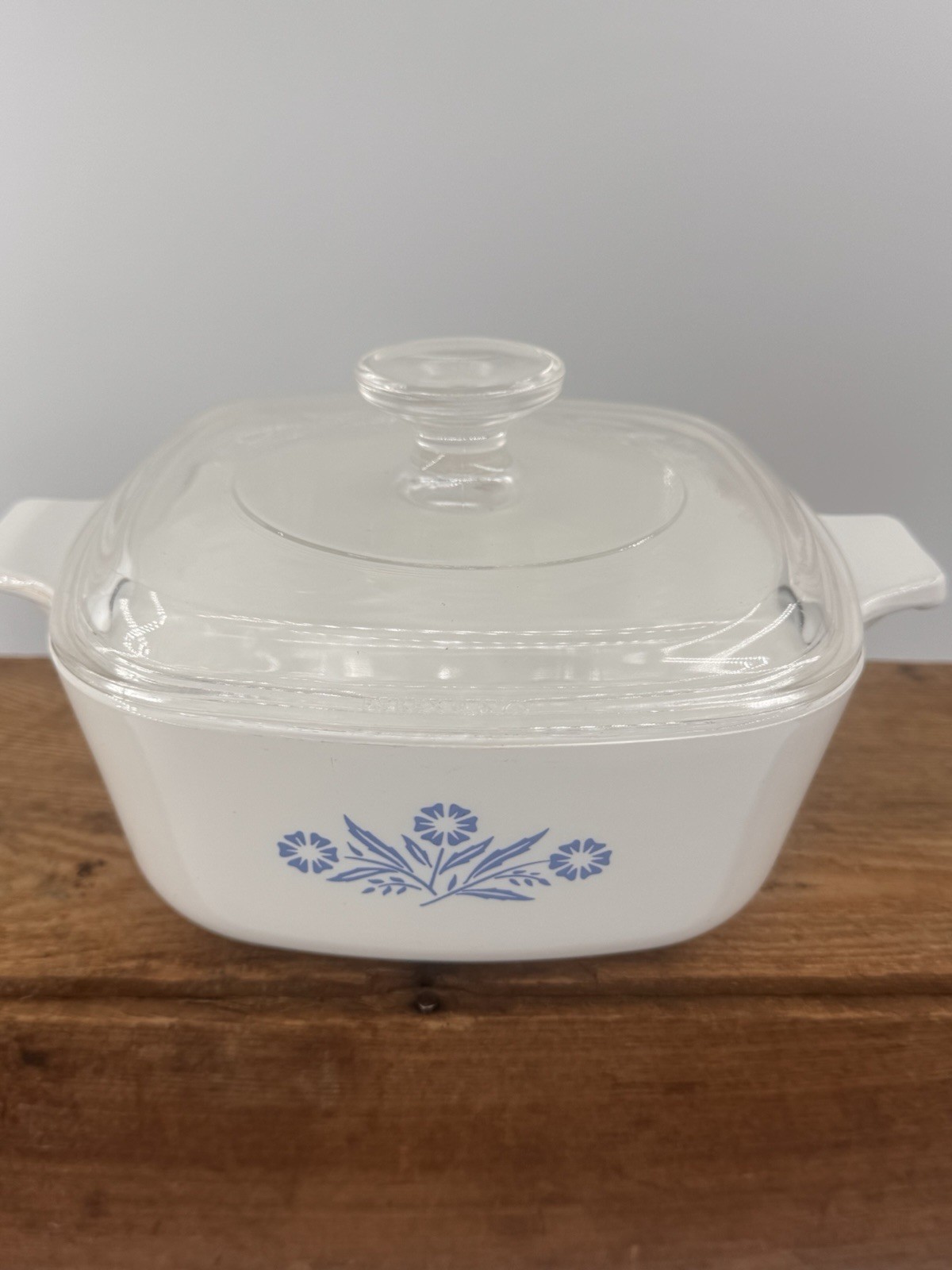 3 VTG Corning Ware Blue Cornflower Casserole Dishes with Lids Bakeware Kitchen