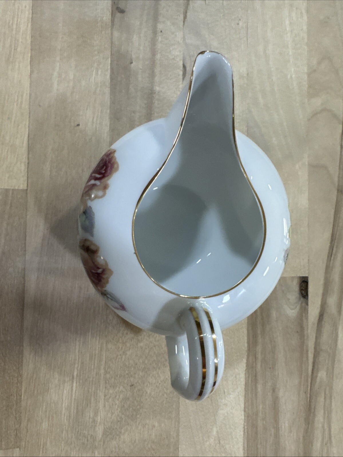 Narumi Kent Yellow Rose Creamer Peach Garden Flowers Tea Party