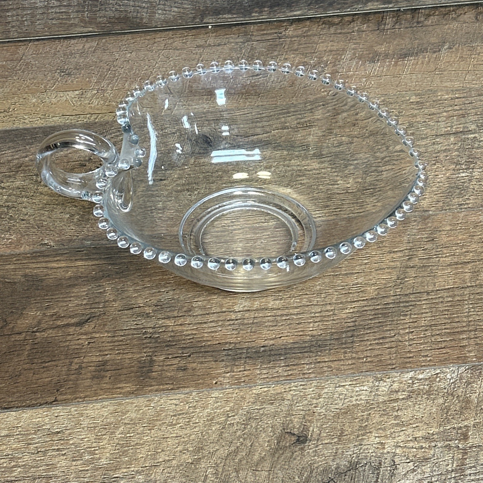 Imperial CANDLEWICK Large Heart Shaped Handled Bowl 11.5″ x 9.5″