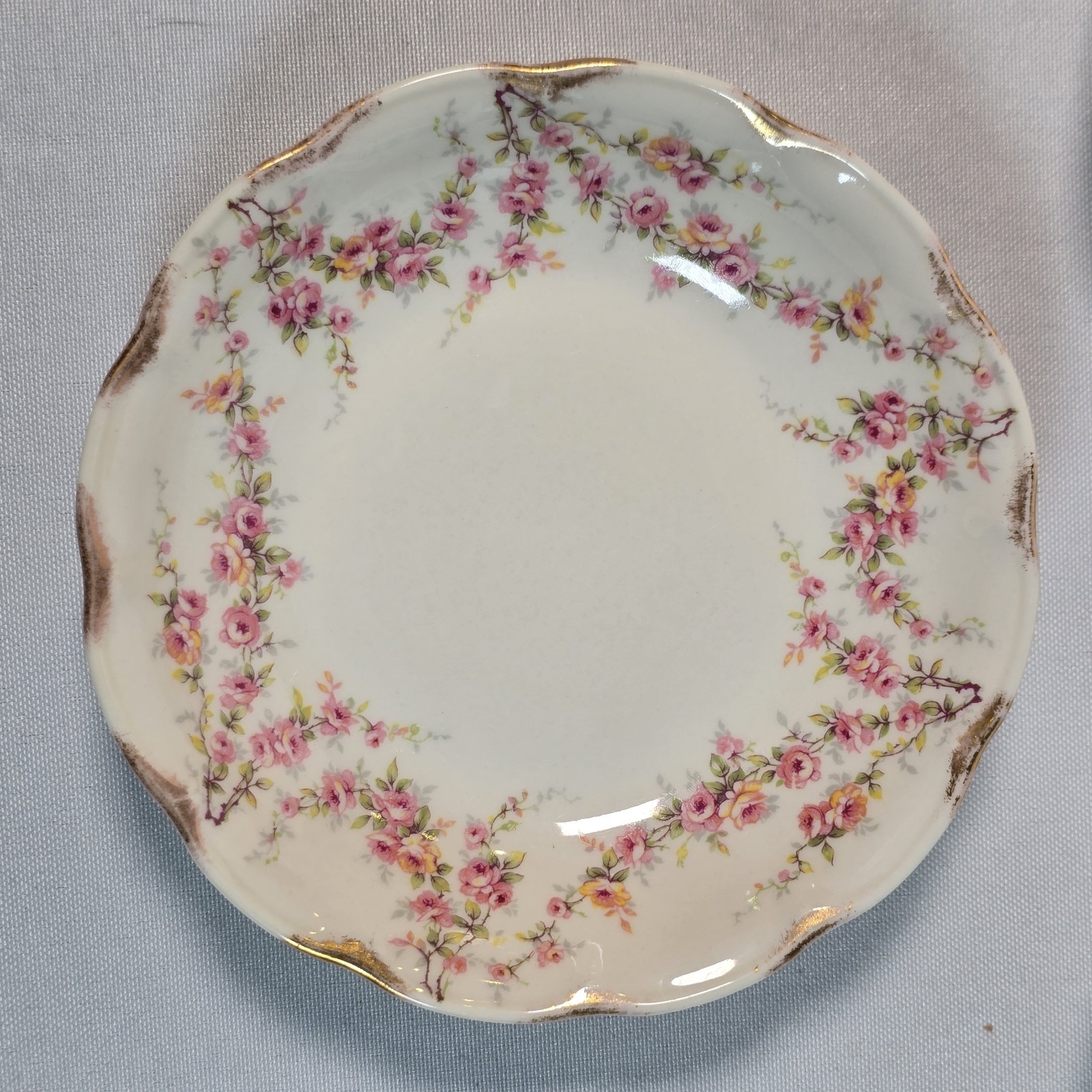 6 Theodore Haviland Varenne USA 5 in Small Dessert Fruit Bowls Tiny Roses chip*