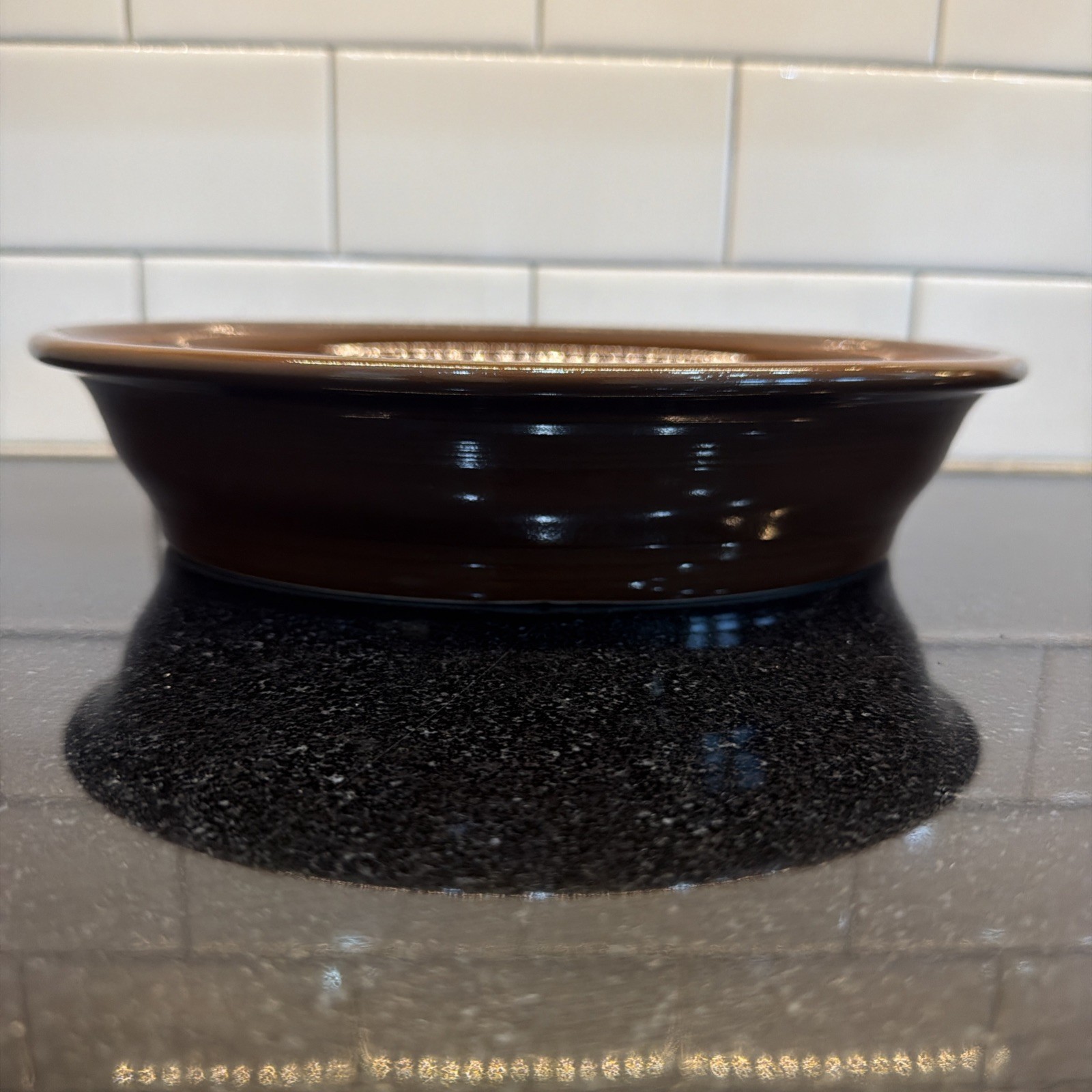 Fiestaware Chocolate Retired 10 1/4″ Oval Brown Vegetable 40 Oz Serving Bowl