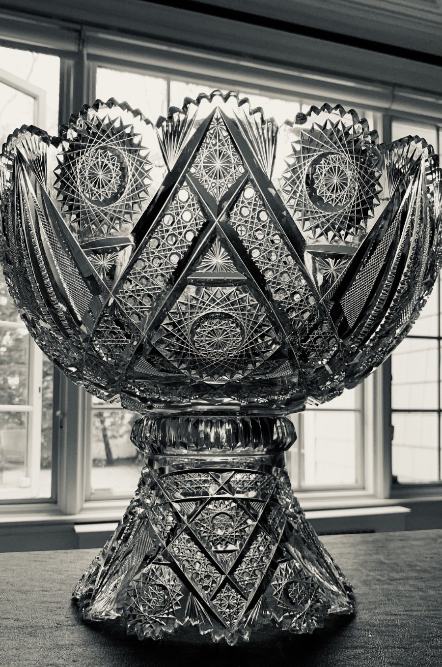 American Brilliant J. Hoare & Co. “Carolyn” 14-Inch Punch Bowl (c. 1895)
