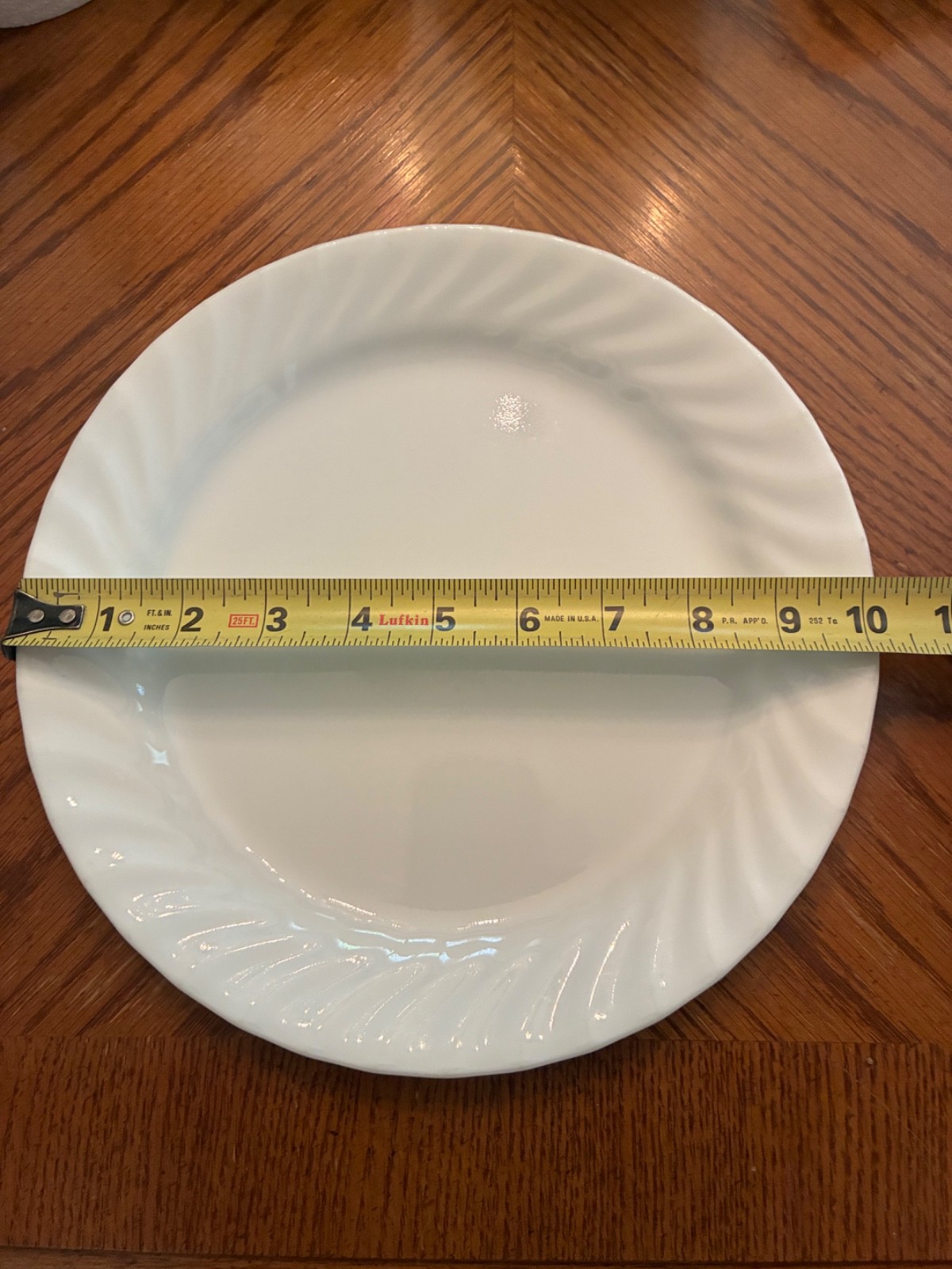 Corelle by Corning White Enhancements Dinner Plate 10.25″ Diameter .95″ Tall