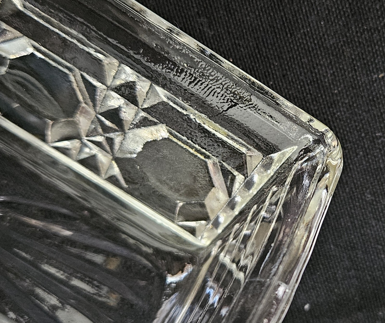 Vintage FEDERAL Glass WINDSOR Butter Dish With Lid and Small Serving Tray Clear