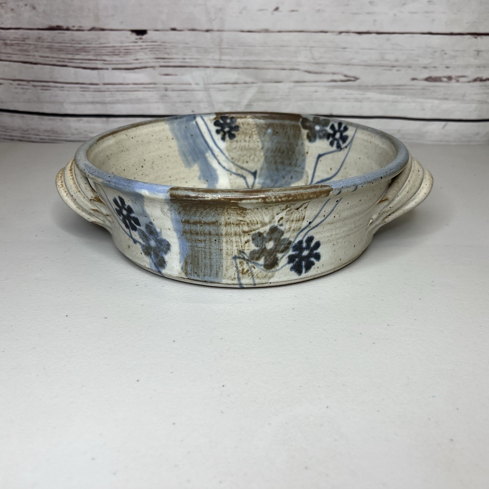 Rare Vintage 1988 Wishon Harrell Muncie Indiana Art Pottery Casserole Dish