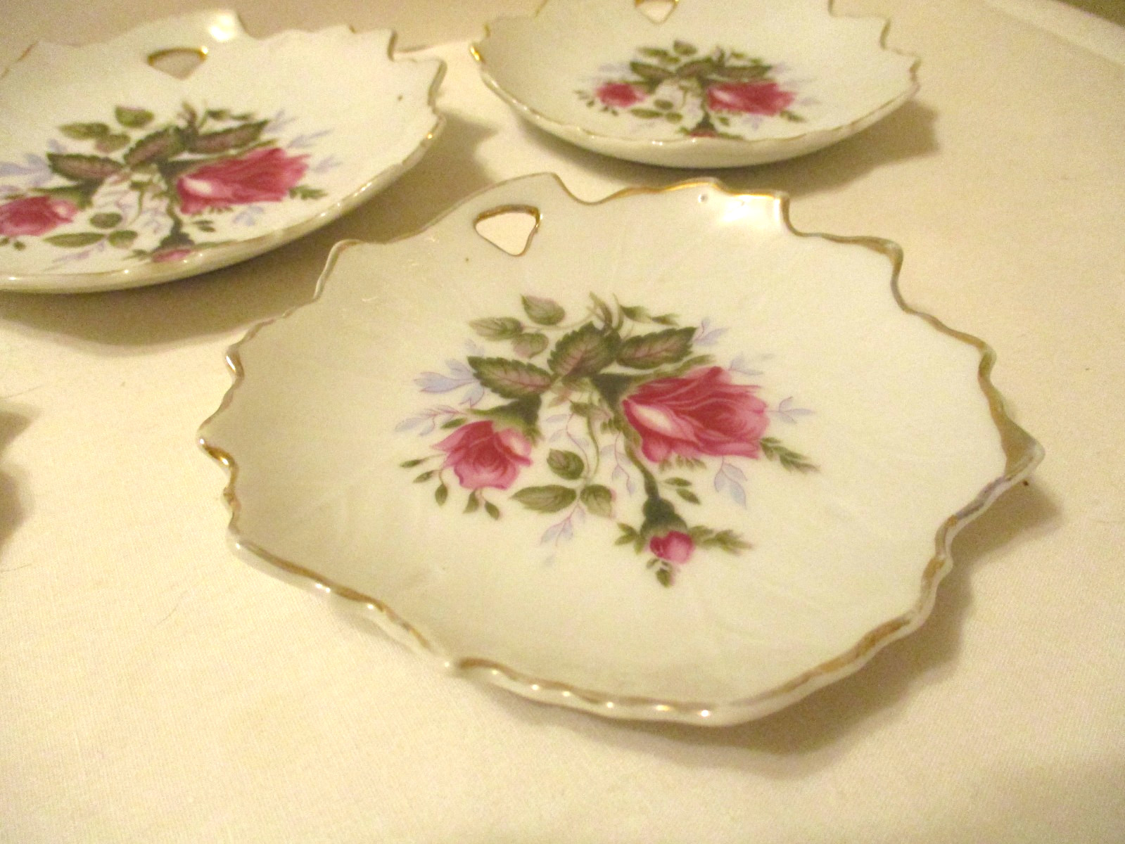 Set of 5 Ceramic Nut Candy Server Dishes Vintage