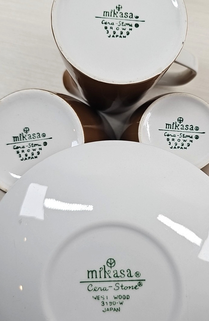 15 Pc Mikasa West Wood Cup Saucer Creamer Sugar Lid Set Vintage Floral Retro Lot