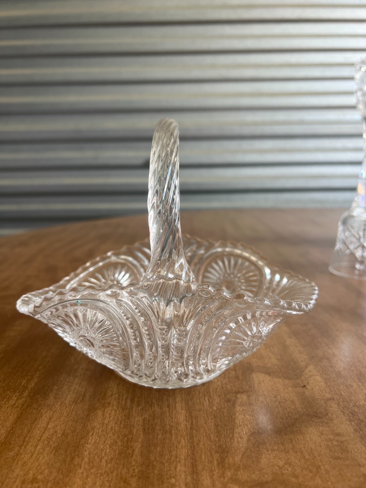 Vintage Lead Crystal Collection Lot Vase Bowls Cruets Basket Bell — 11 Pieces