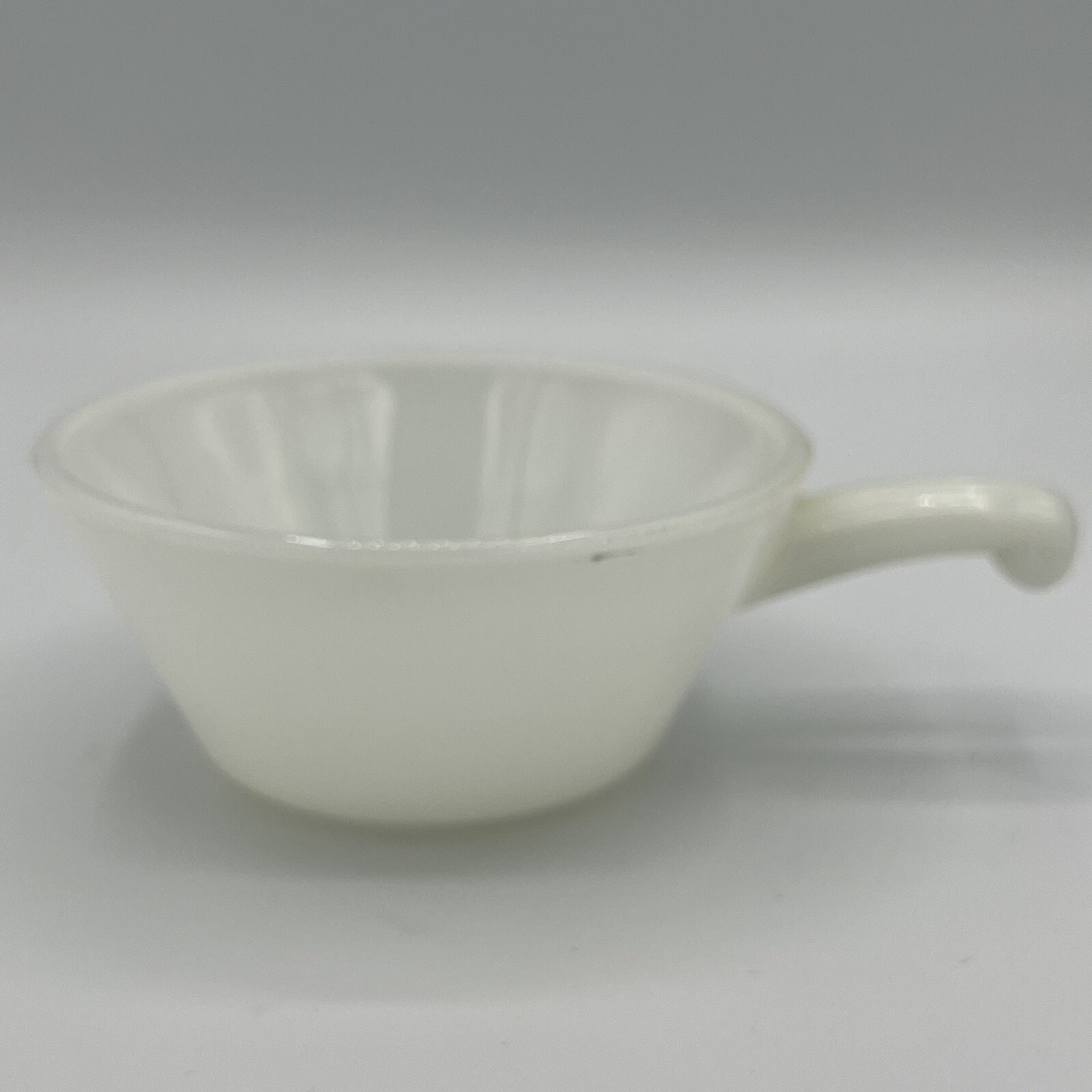 Lot Of 2 Vtg MCM Anchor Hocking Fire King Milk Glass Soup Chili Bowls Handles