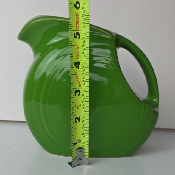 Fiestaware Retired SHAMROCK Green Mini Disc Disk Pitcher 5-1/2 Inches EUC USA