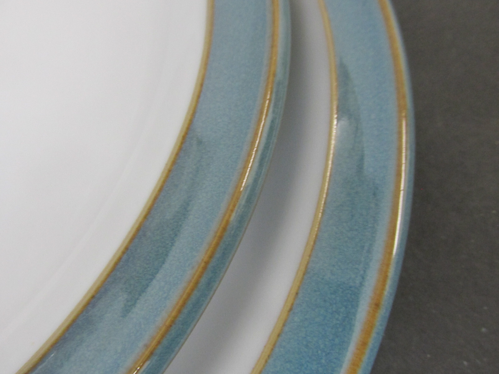 NEW DENBY 1 – 10 1/2 INCH DINNER PLATE 1 8 /3/4 SALAD PLATE ENGLAND AZURE