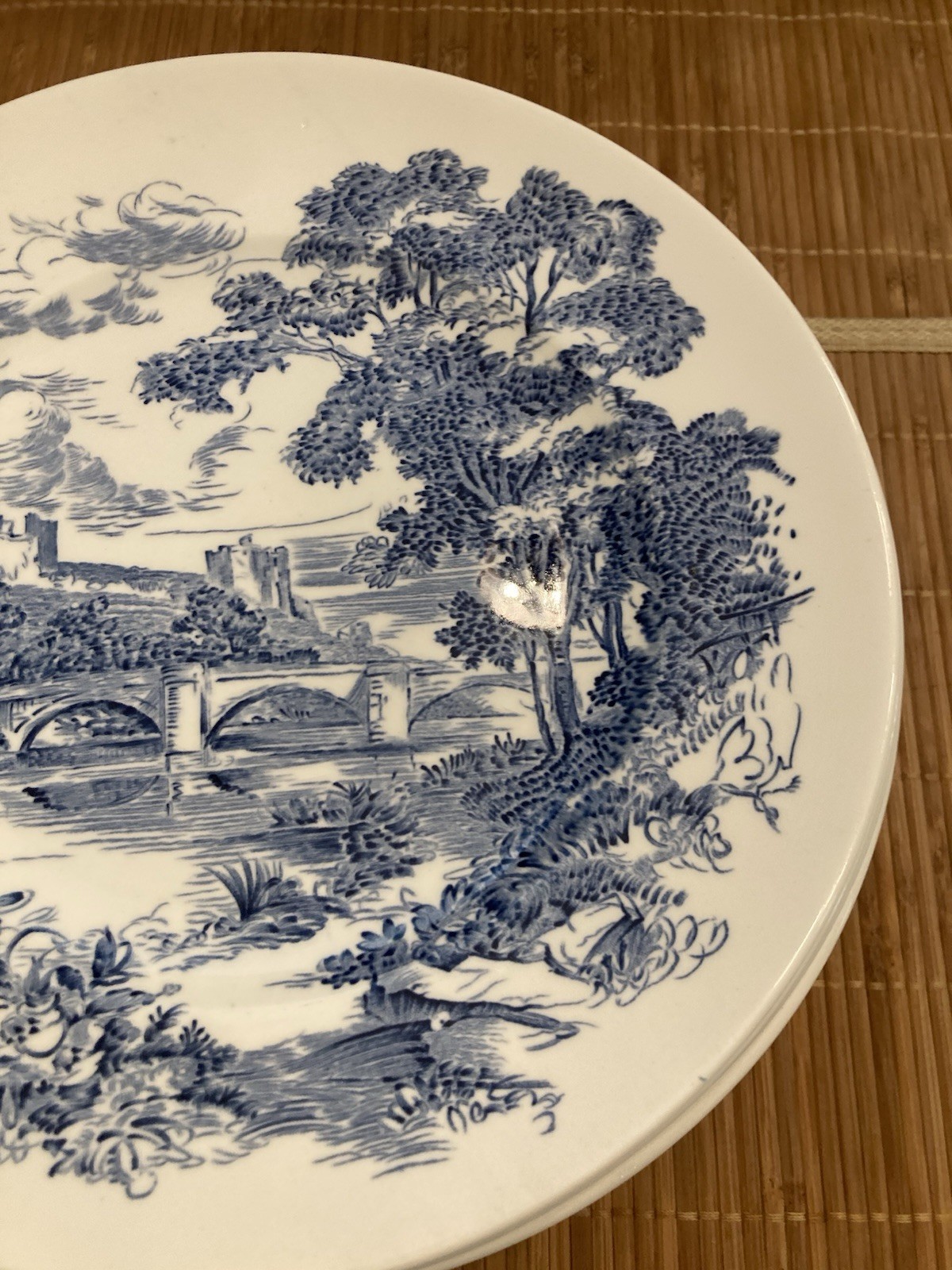 Porcelain china wedgewood countryside blue 11 Inch Dinner Plates No Chip/Crazing