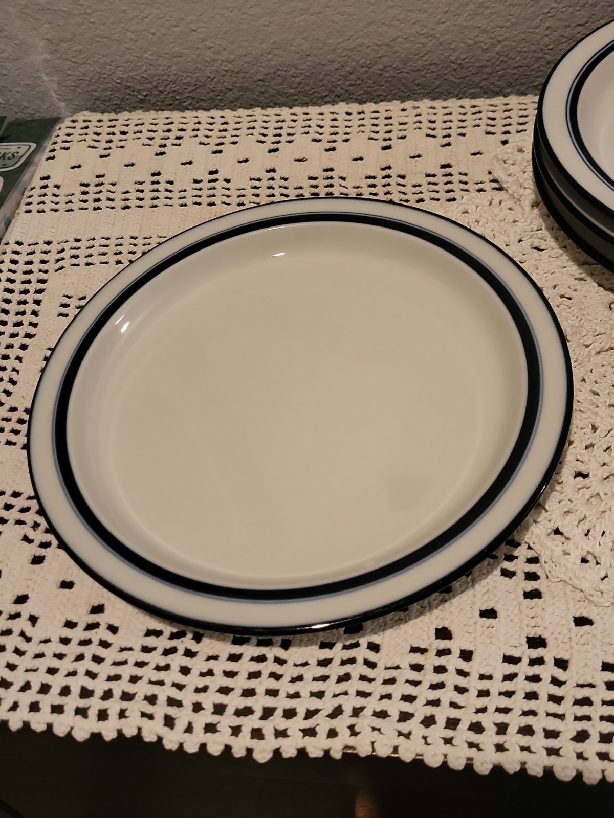 Dansk Christianshaven Blue Bistro Salad Dessert Plates Set of 4 Japan 8 3/4″