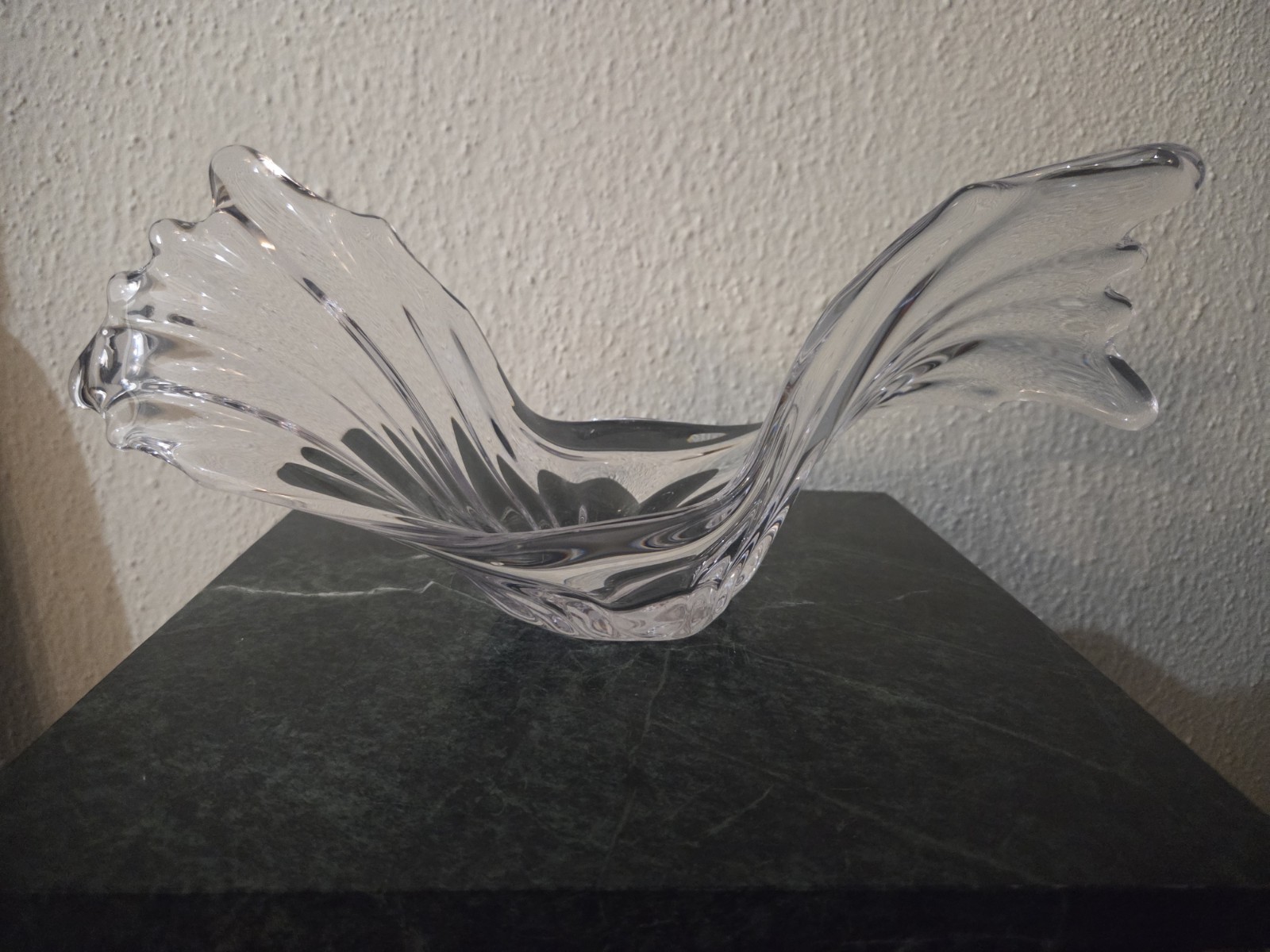 Gorgeous Art Vannes France Lead Crystal Centerpiece 15″ Wide Art Deco