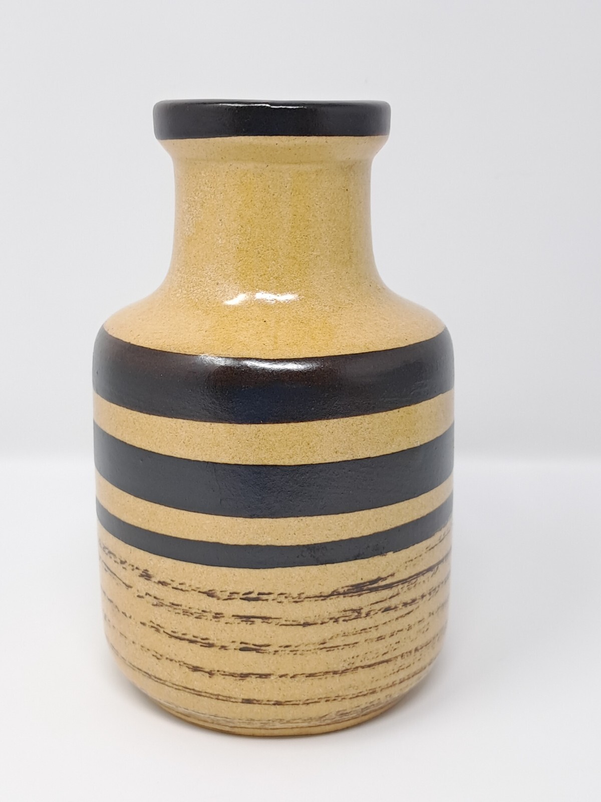 Scheurich Keramik Jug West Germany 1960s or 1970s 414-16 brown stripe pottery