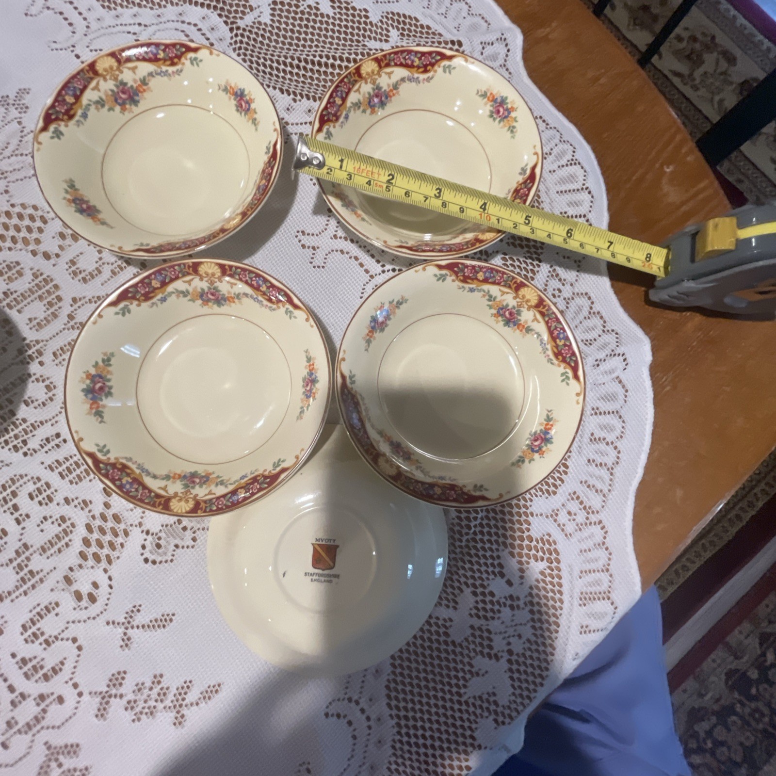 myott staffordshire england china 5in. Wide 1in.high Round