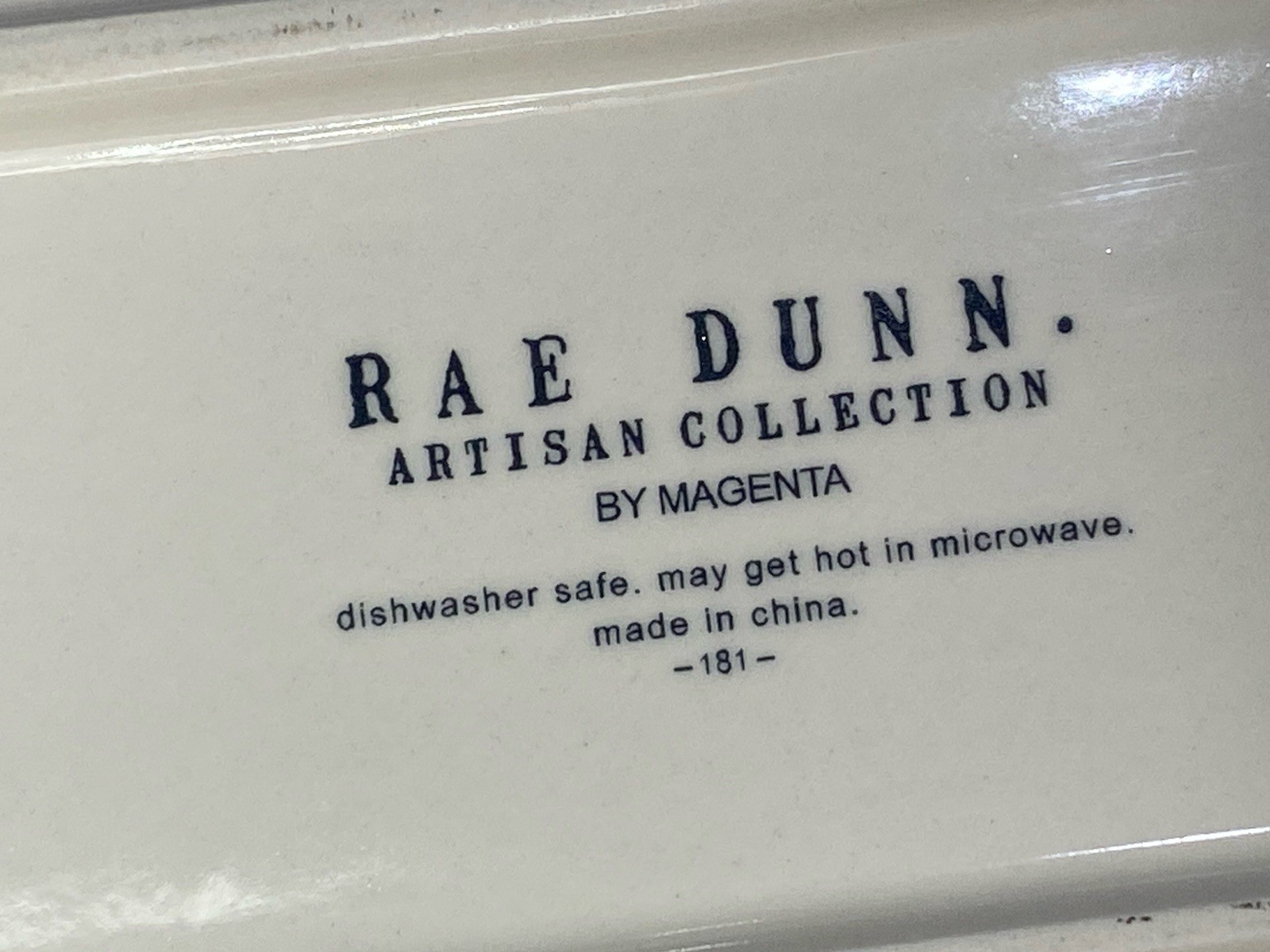 Rae Dunn Artisan Collection Moo Cluck Oink Farm Animal Rectangular Serving Tray