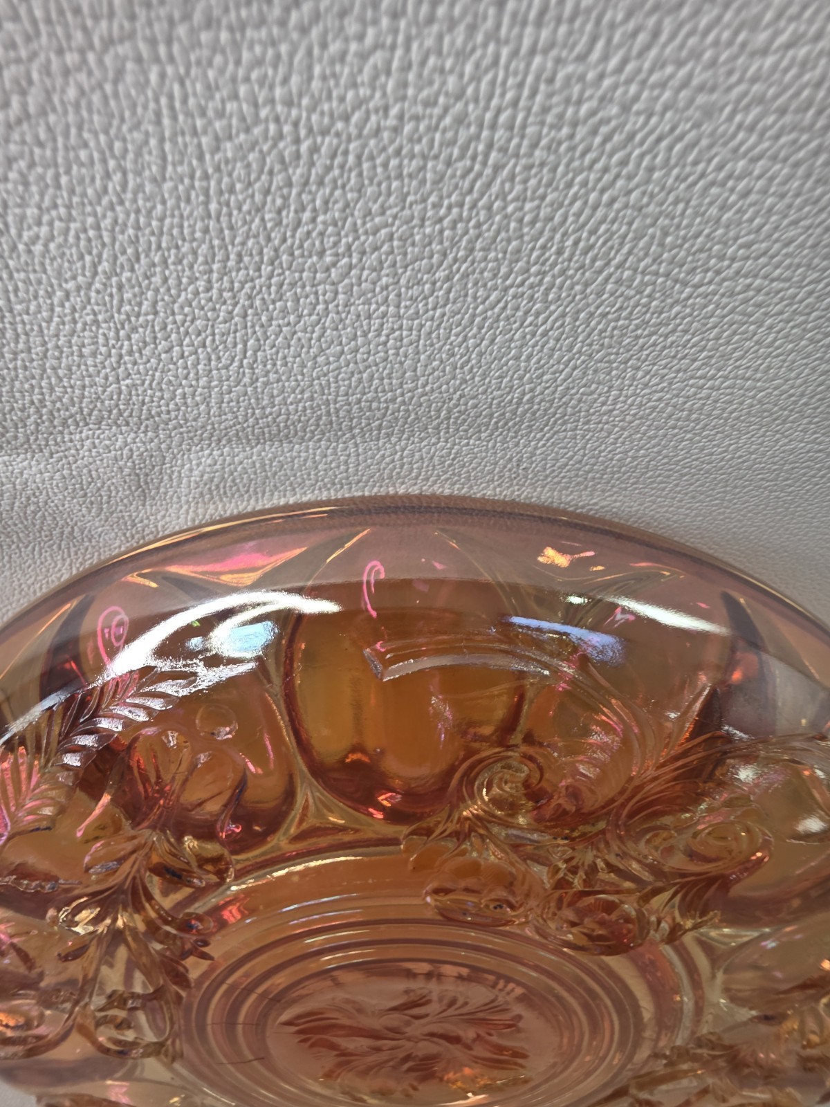 McKee Rock Crystal Marigold Carnival Glass Deviled Egg Plate 15 Well 11.5″