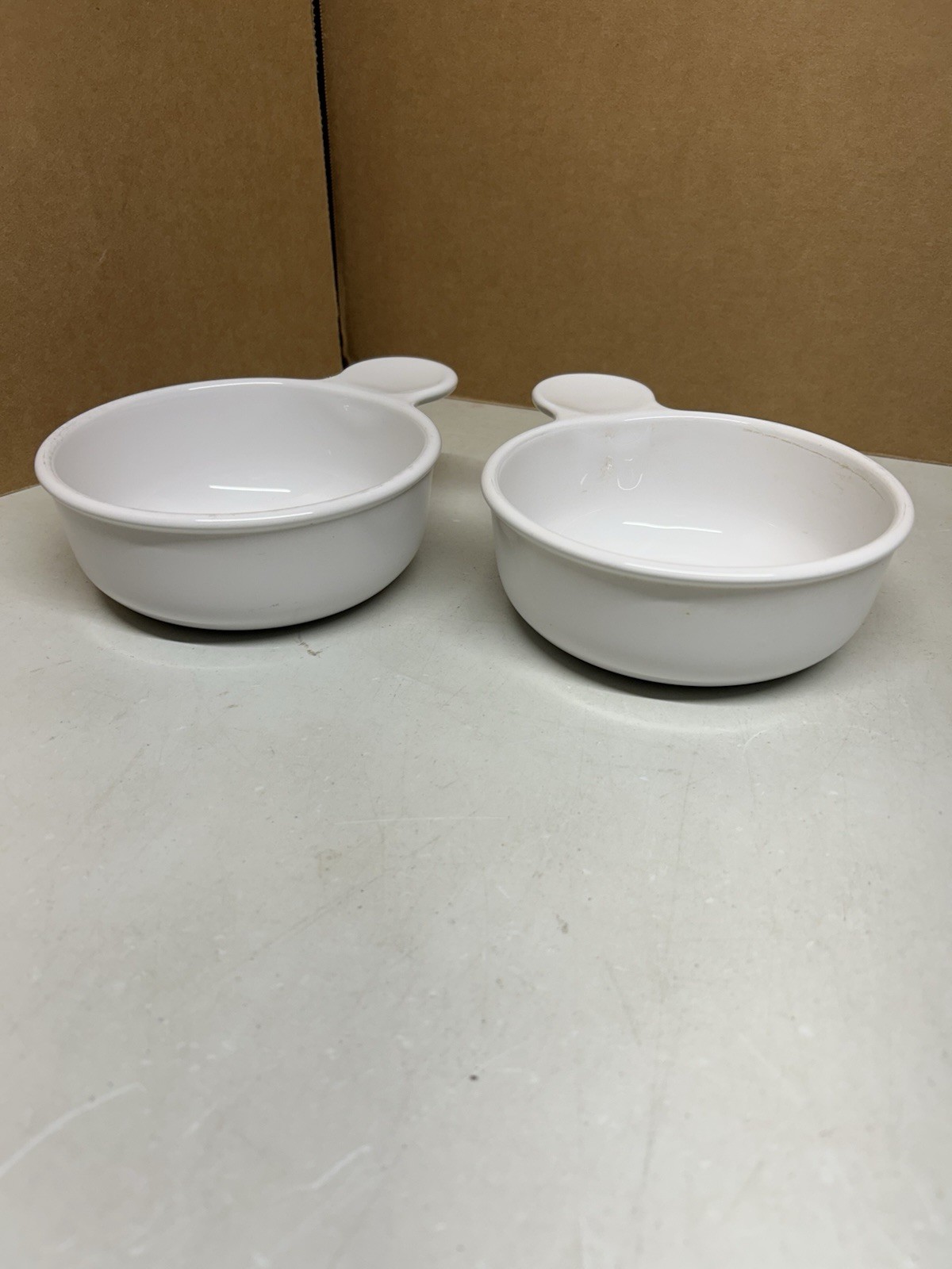 Vintage Corning Ware White 15 oz Soup Cereal Bowls P-150-B Set of 2
