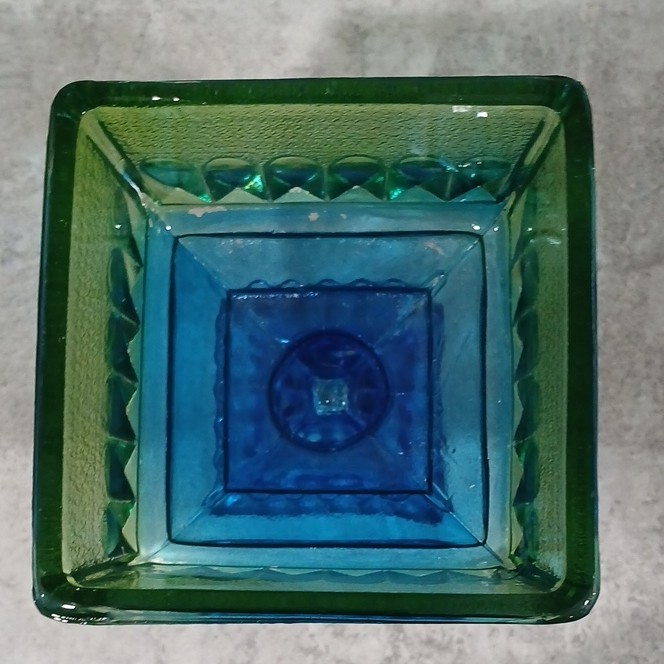 Vintage Jeannette Glass “Wedding Cake Box” Candy Dish