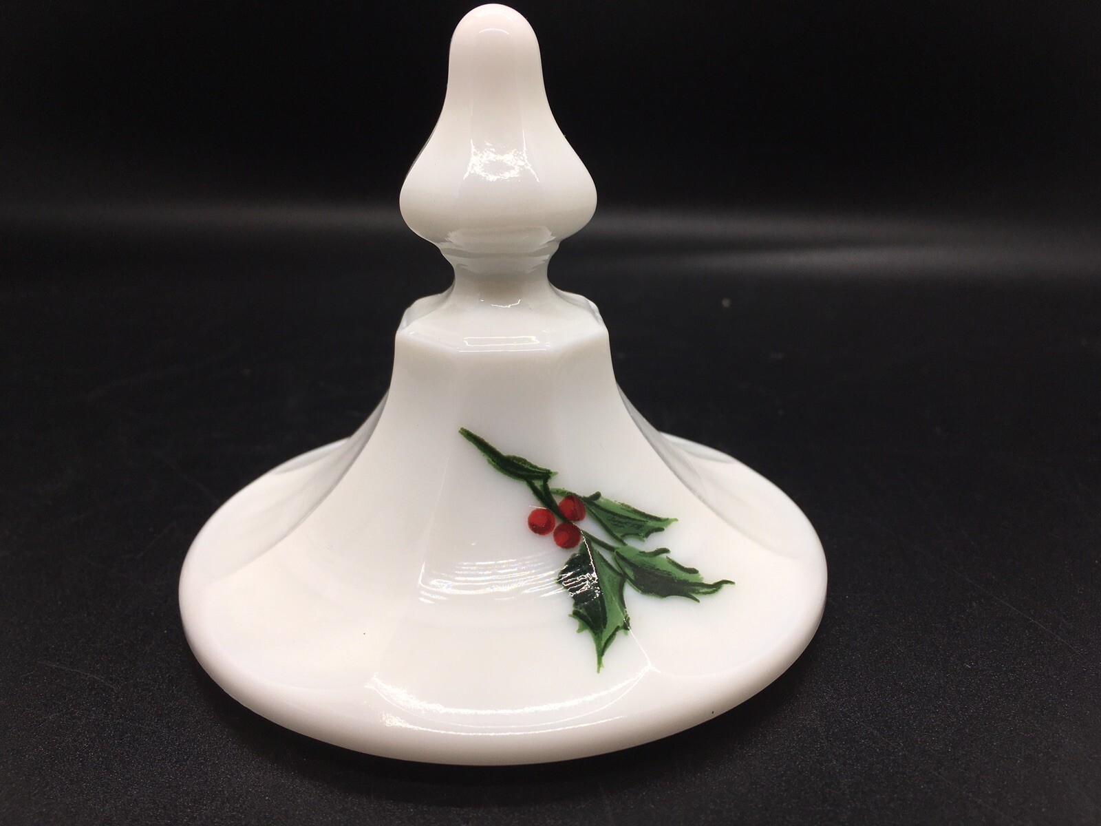 Vintage Westmoreland Milk Glass Colonial Holly Candy Dish Pedestal Candy Dish