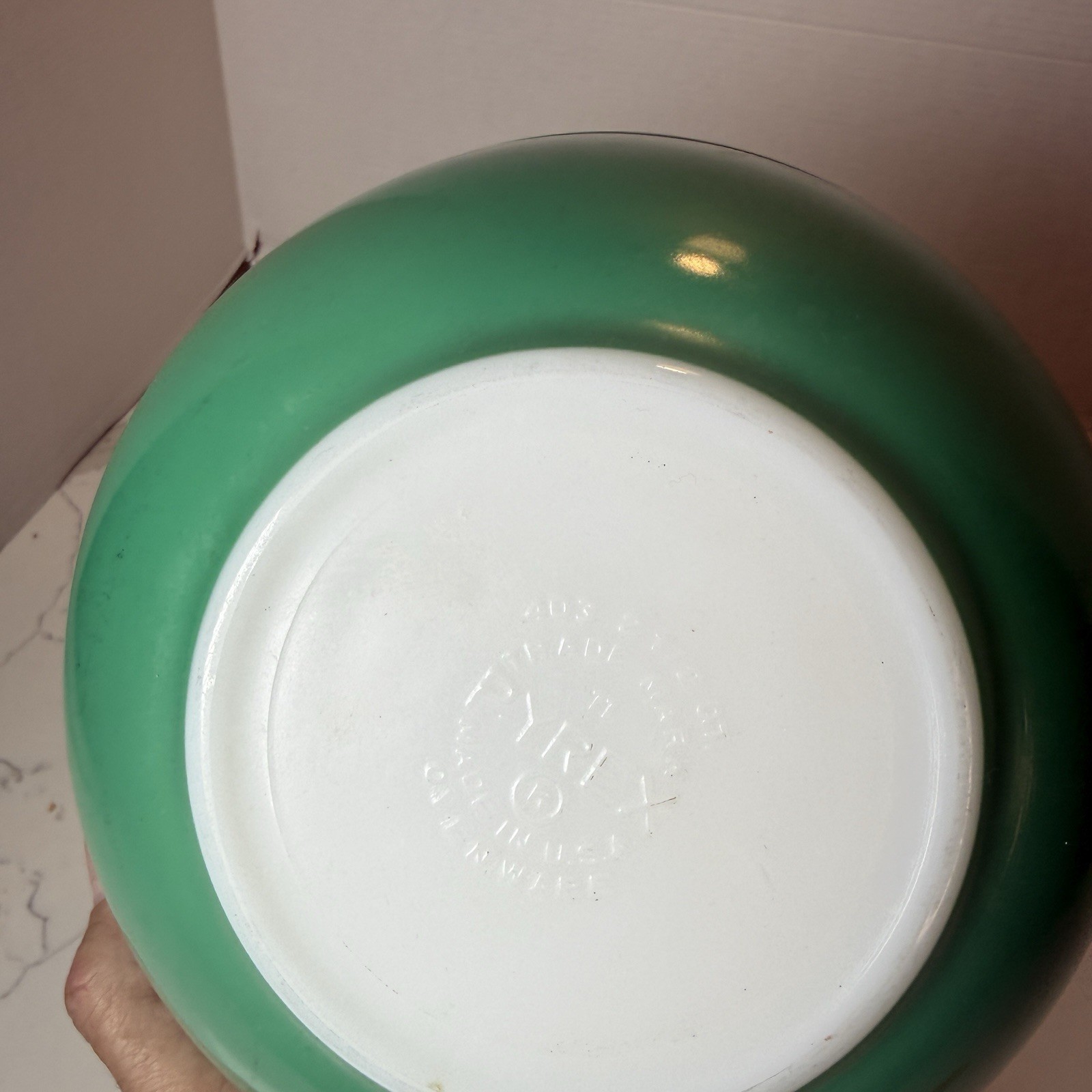 VINTAGE GREEN Pyrex Primary Colors Bowl #403 Nesting Mixing Bowl 2.5 Qt 8.75″