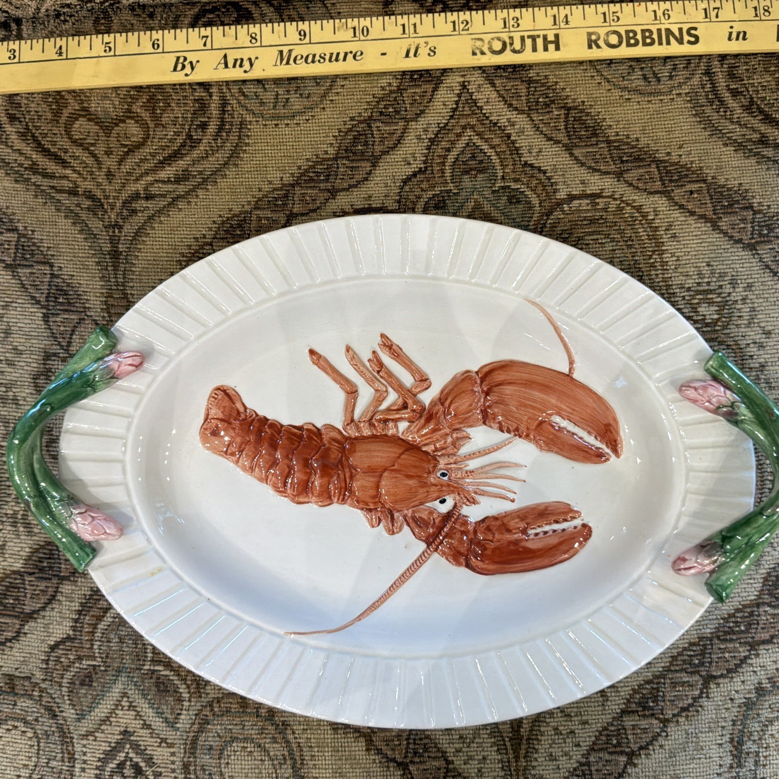 Fitz And & Floyd Fish Market Lobster Platter Plate 14” 1992