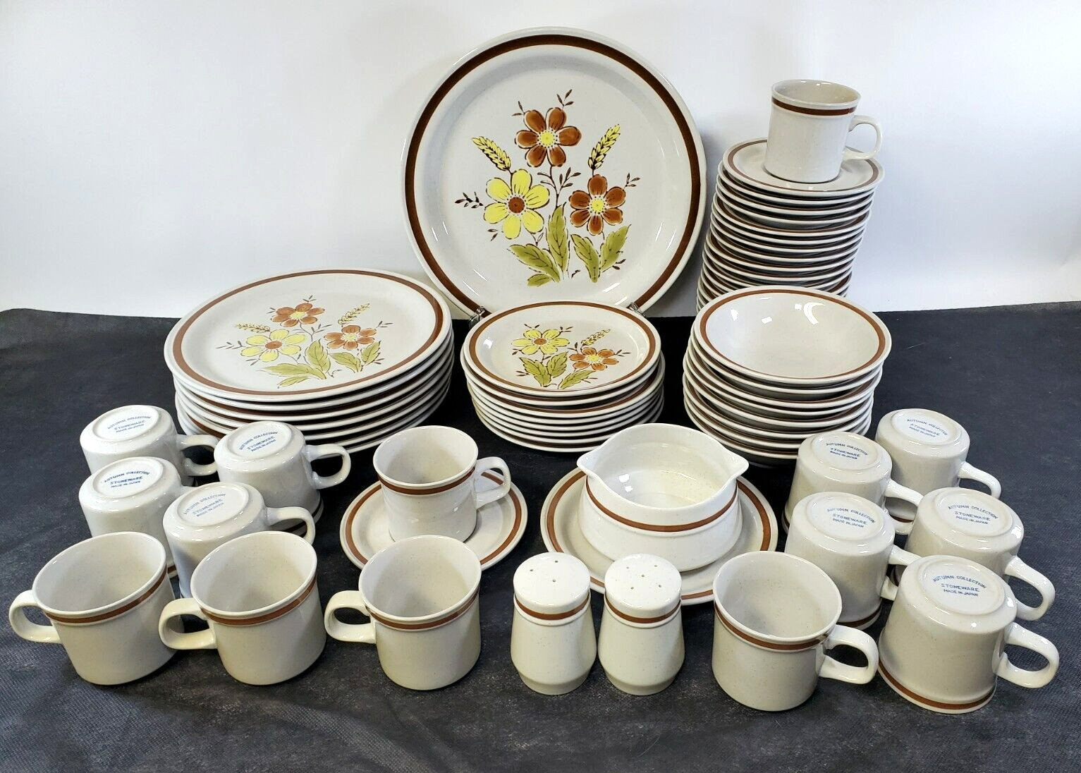 VTGE Autumn Collection Stoneware Wheat Flower Dinnerware SOLD BY THE PIECE