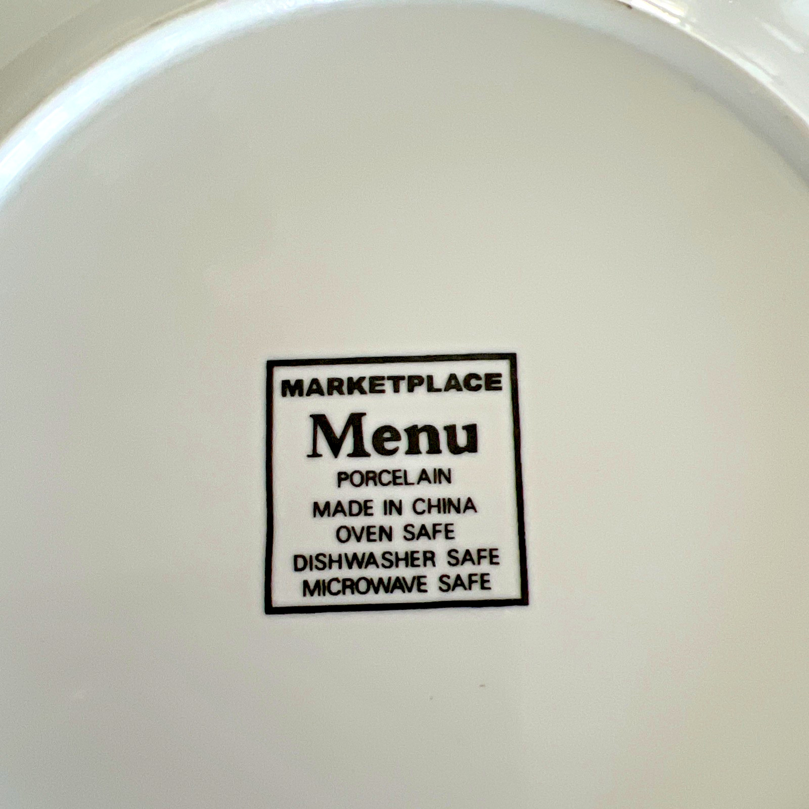 MARKETPLACE BISTRO DINNERWARE 4 PIECE PLACESETTING MENU DESIGN