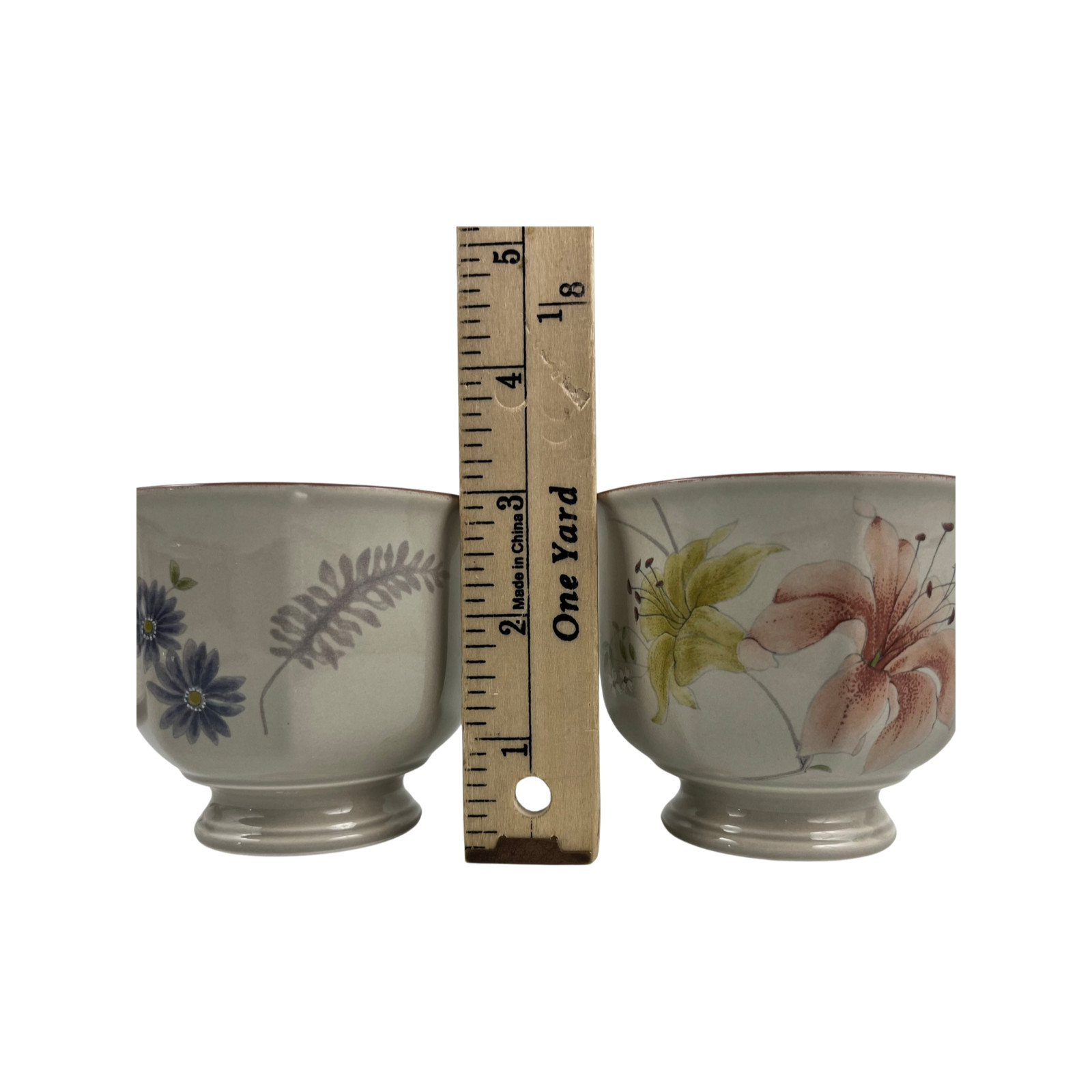 Mikasa Continental Janette Cups and Saucers Lot of 4 VTG Multi-Floral Japan