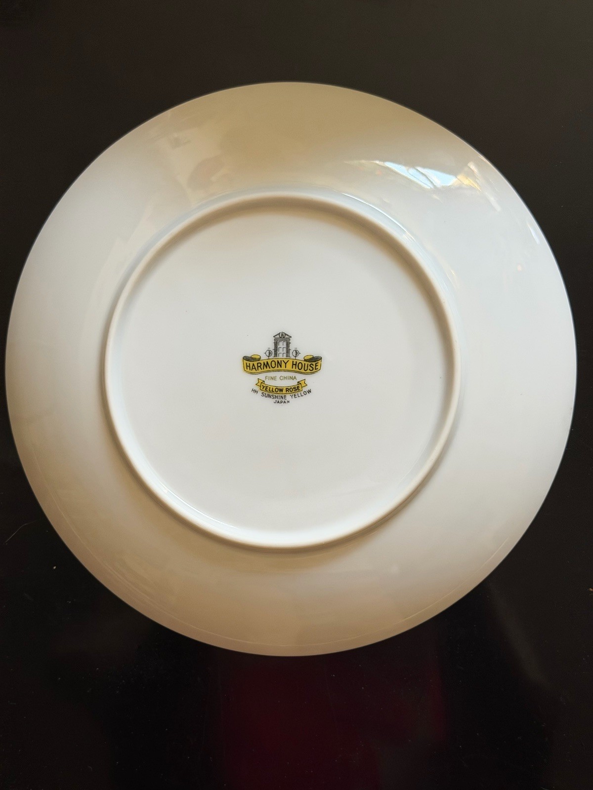 Harmony House Fine China Yellow Rose HH Sunshine Yellow Plate Set, Japan