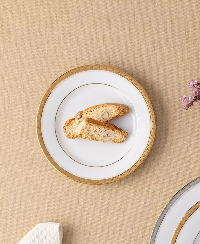 Noritake Charlotta Gold Bread Butter/Appetizer Plate, 6.25 in – Set of 4