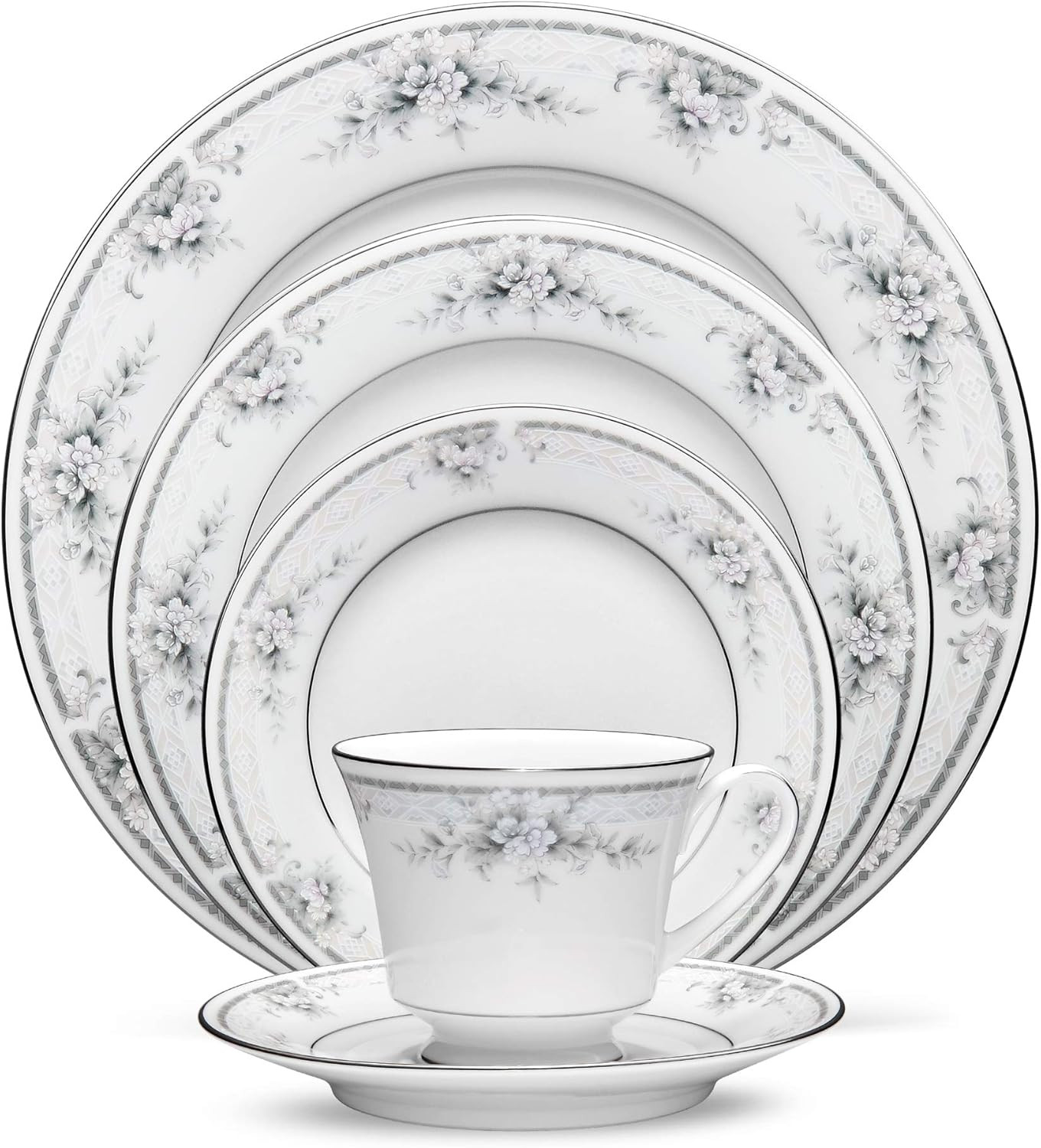 Sweet Leilani 5-Piece White Place Setting for Elegant Dining
