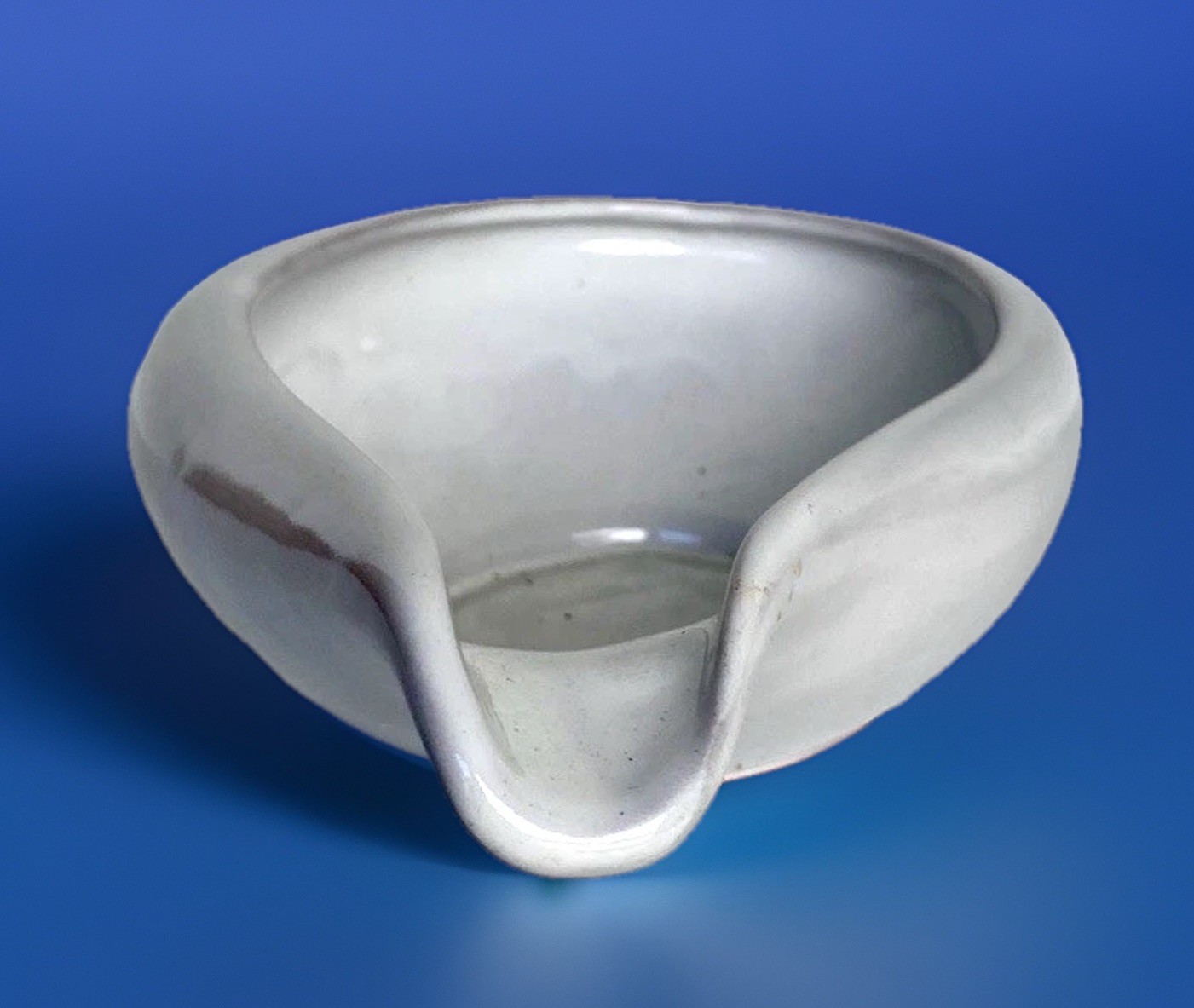 Vintage White Francoma Asymmetrical Freeform Bowl #214, 11-1/2″ Long