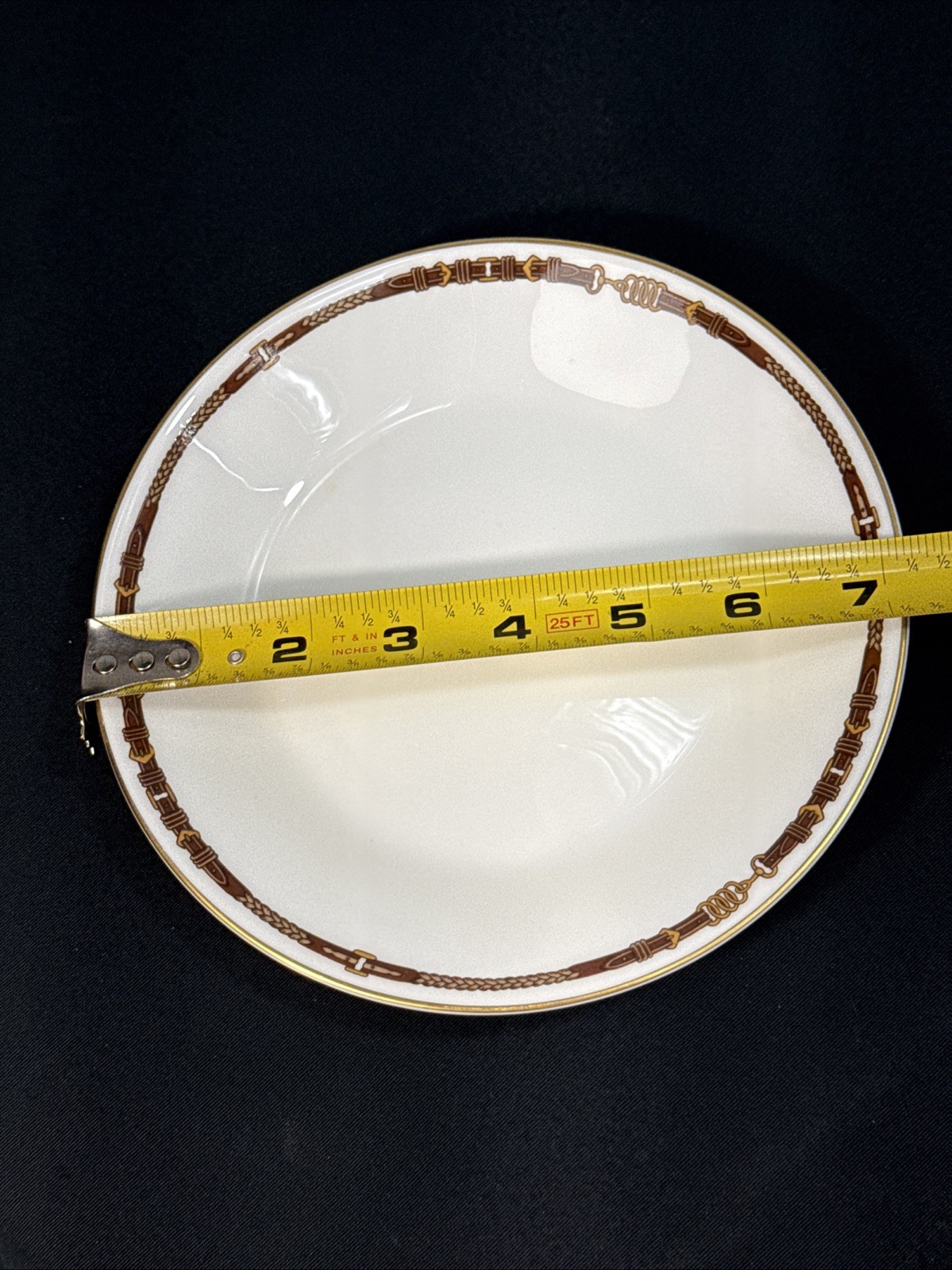 VTG 1989 Ralph Lauren Equestrian Wedgwood 7.25” x 1″ Salad/Fruit Bowl Bone China
