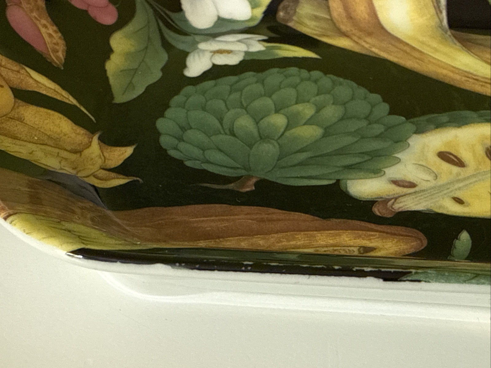 Rare Vintage Philippe Deshoulieres Limoges Tropical Fruits Porcelain Tray 16”