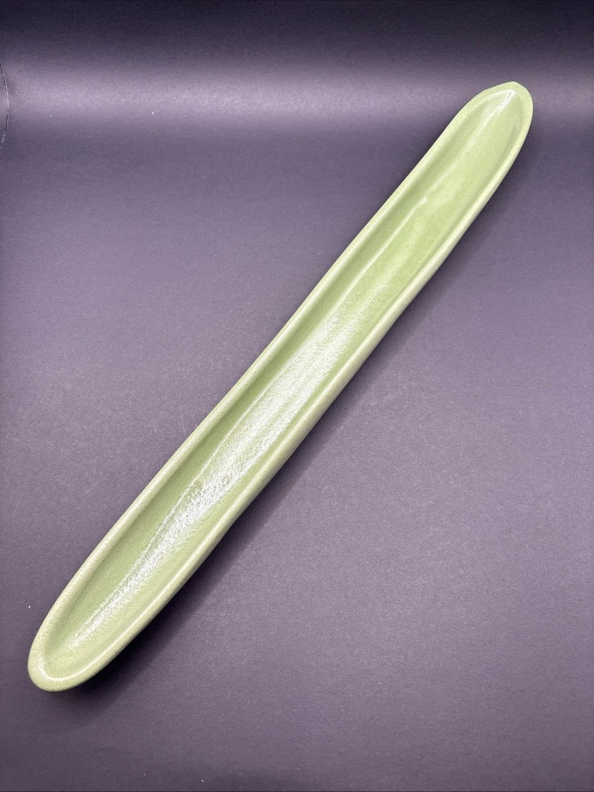 Vintage Signed 16″ Carnevale McCarty “Memphis” Sage Green Olive Boat